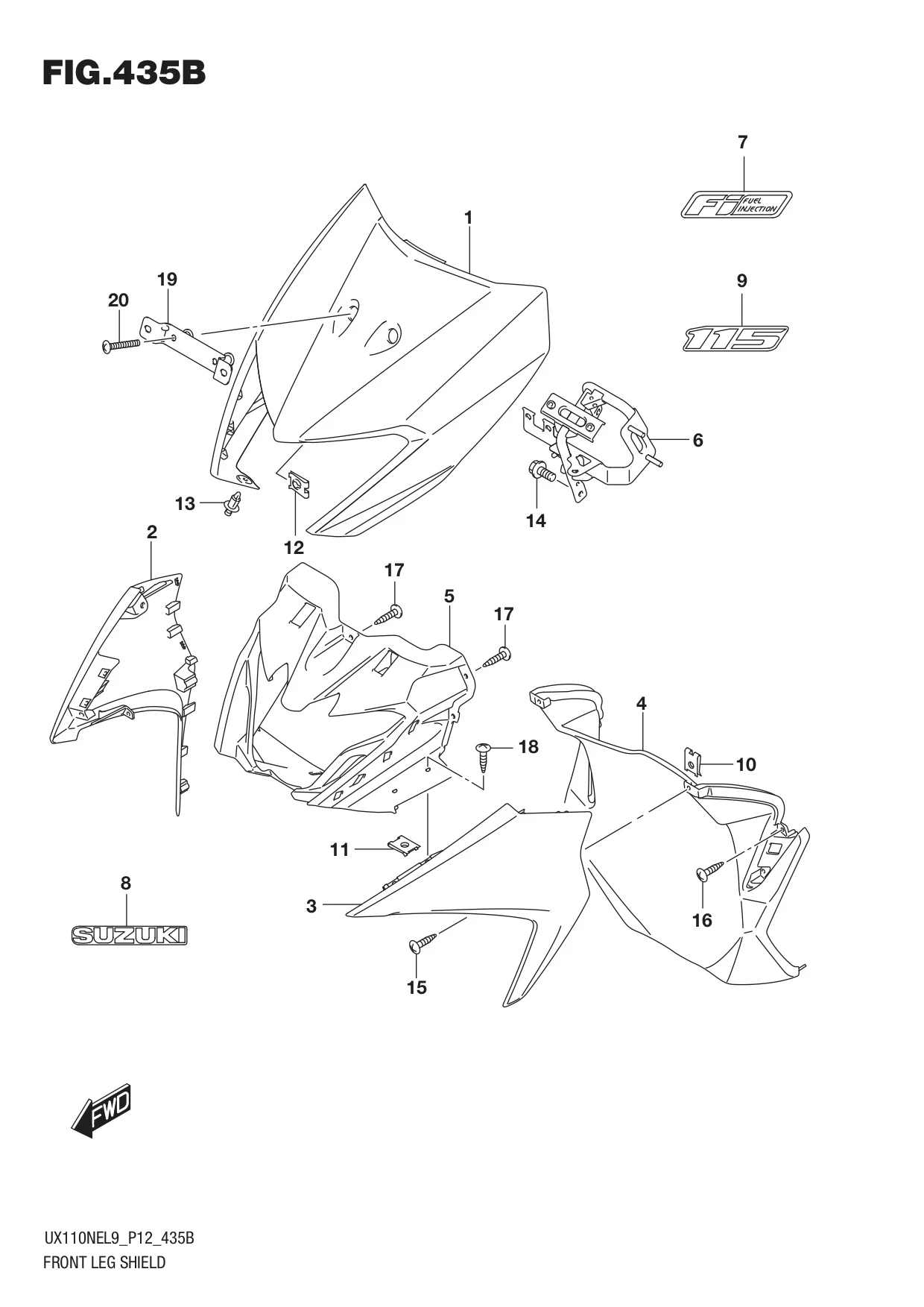 FIG. 435A FRONT LEG SHIELD