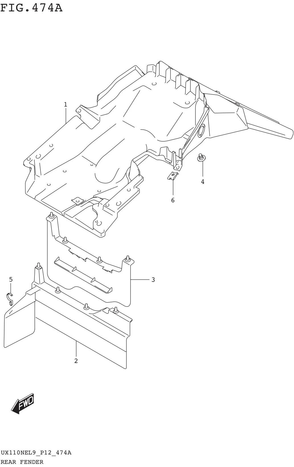 FIG. 474A REAR FENDER