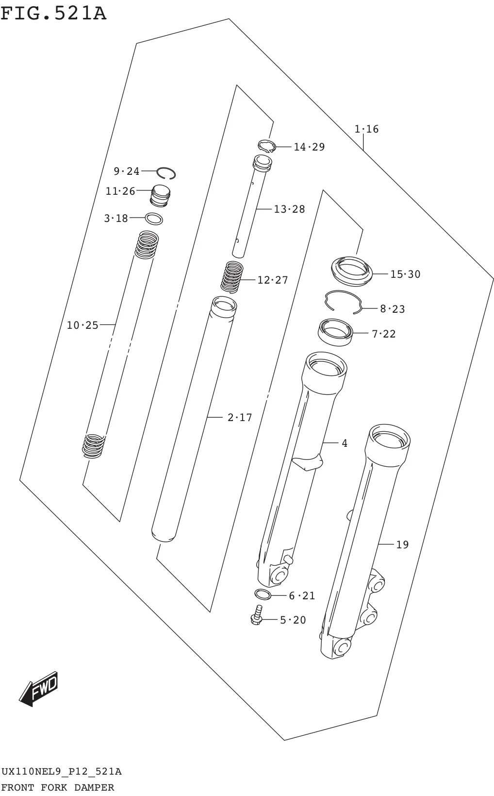 FIG. 521A FRONT FORK DAMPER