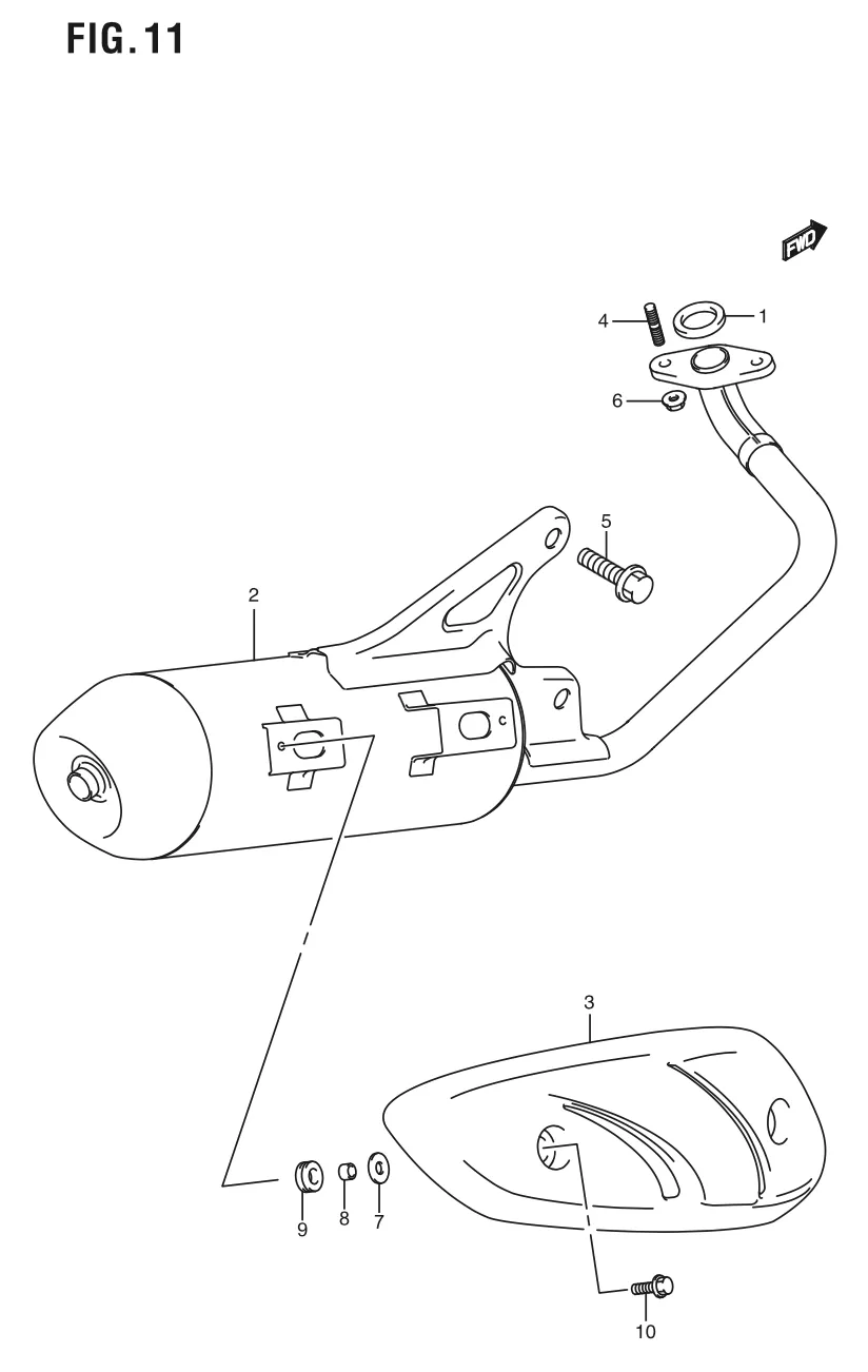 FIG. 11 MUFFLER