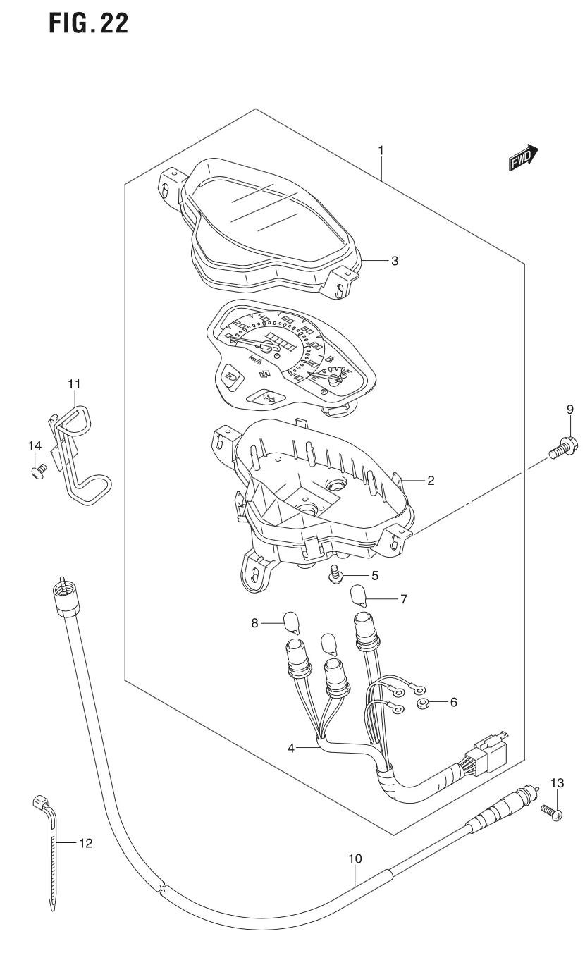 FIG. 22 SPEEDOMETER