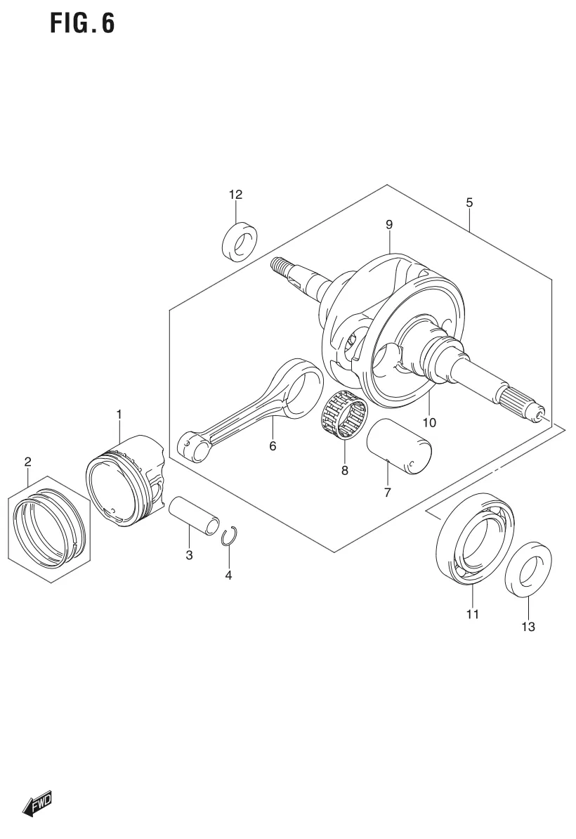 FIG. 6 CRANKSHAFT