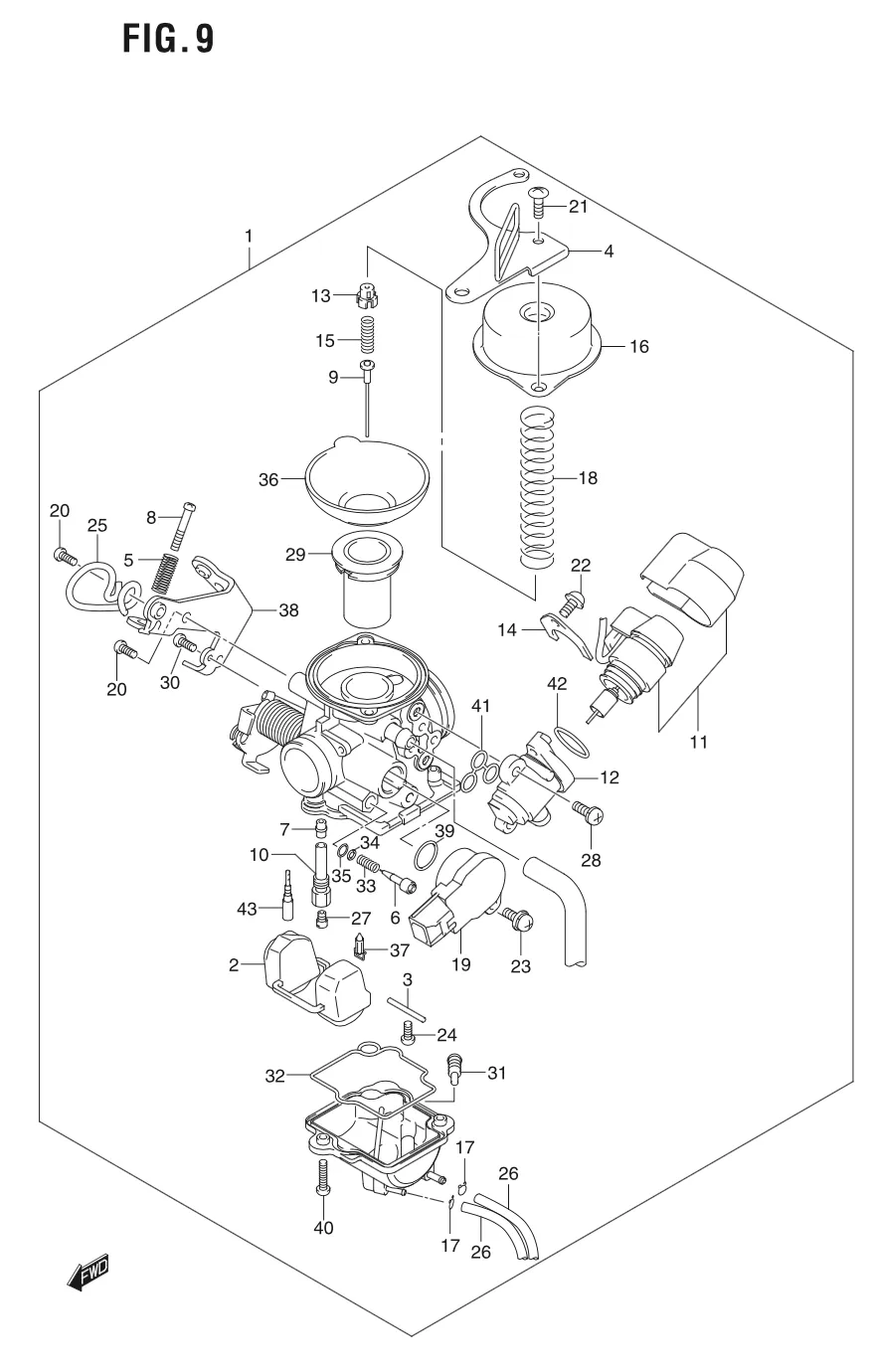 FIG. 9 CARBURETOR