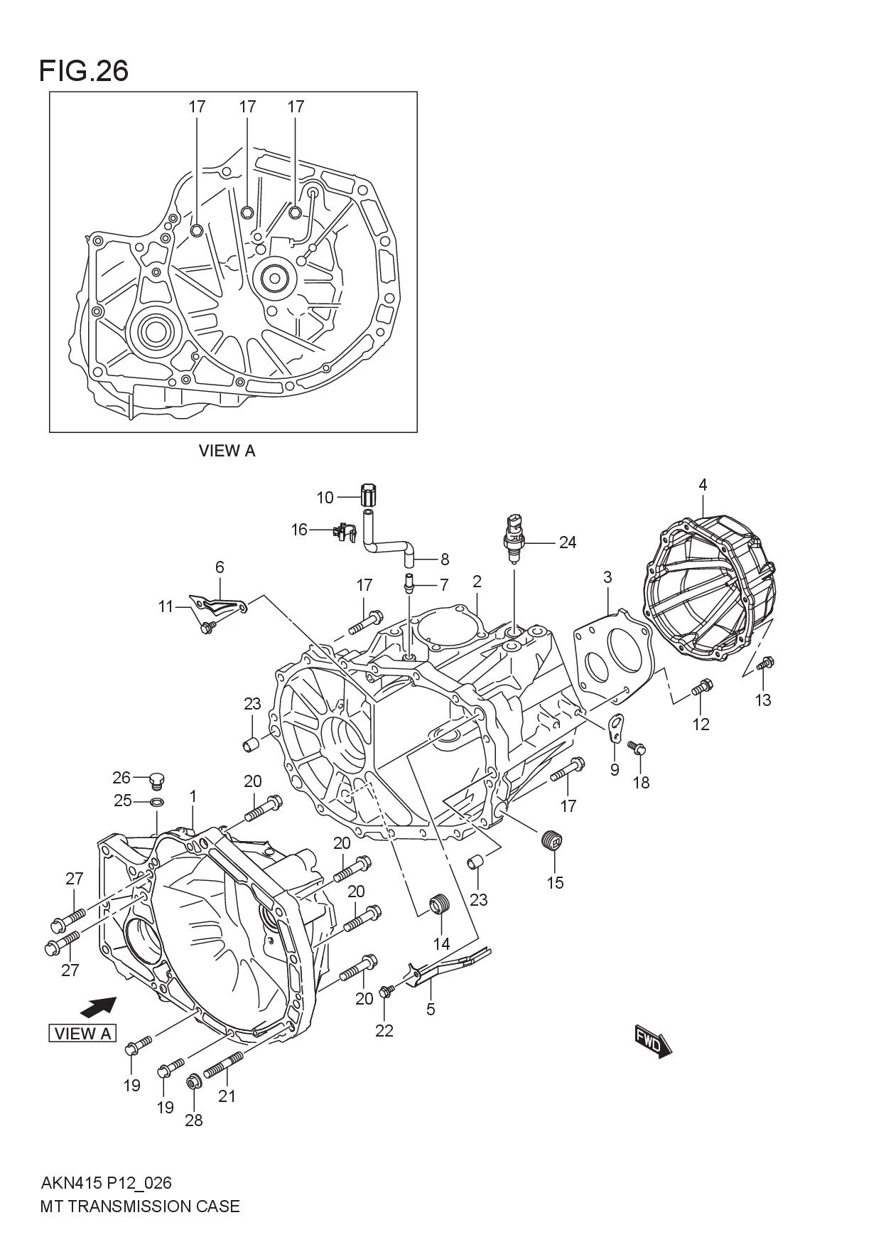 FIG.26 MT TRANSMISSION CASE (5MT)