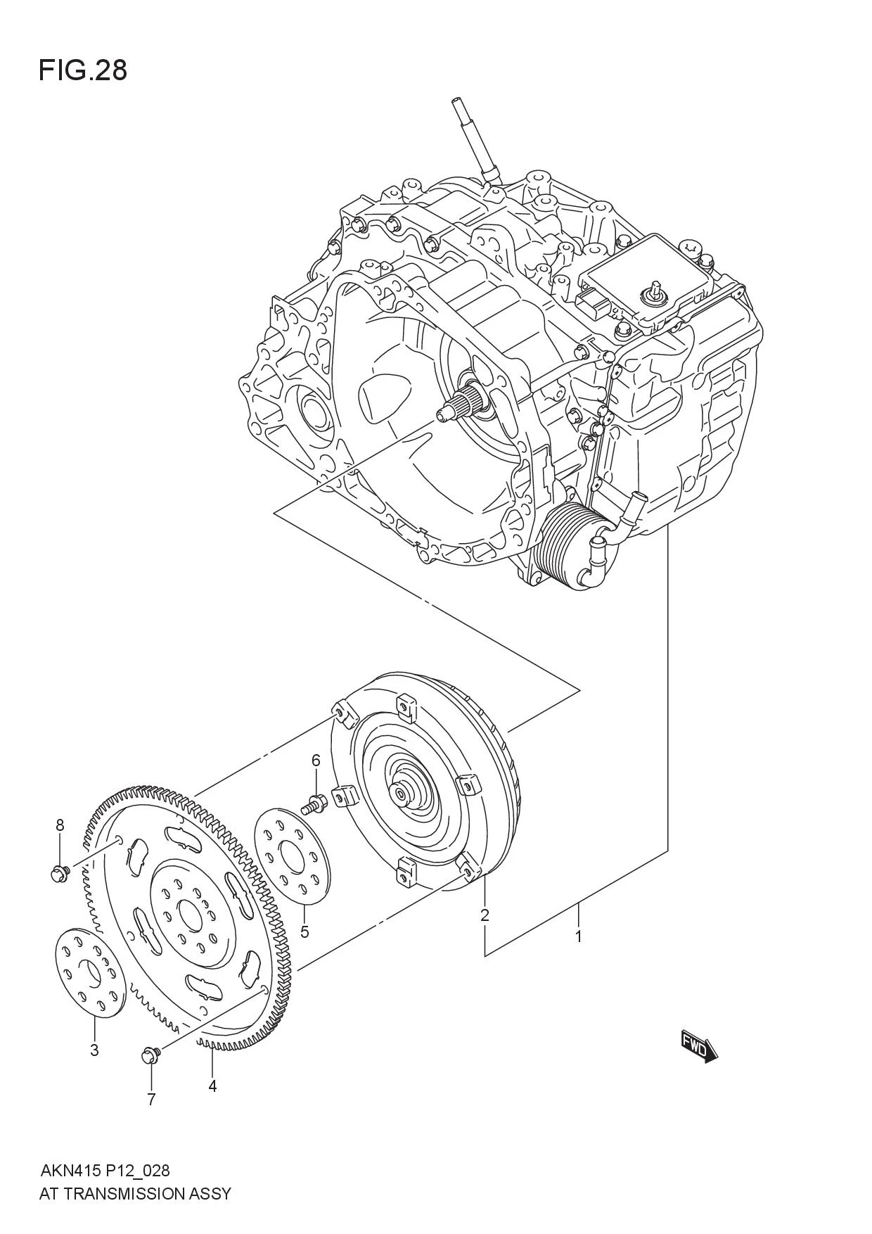 FIG.28 AT TRANSMISSION ASSY (6AT)