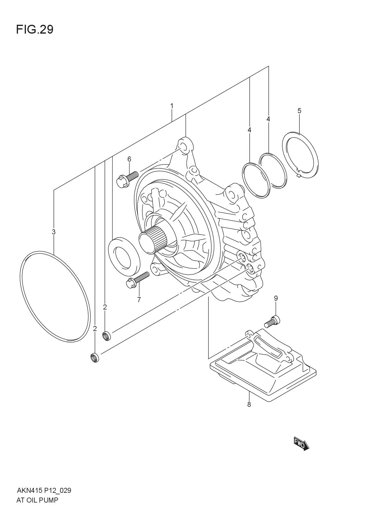 FIG.29 AT OIL PUMP (6AT)