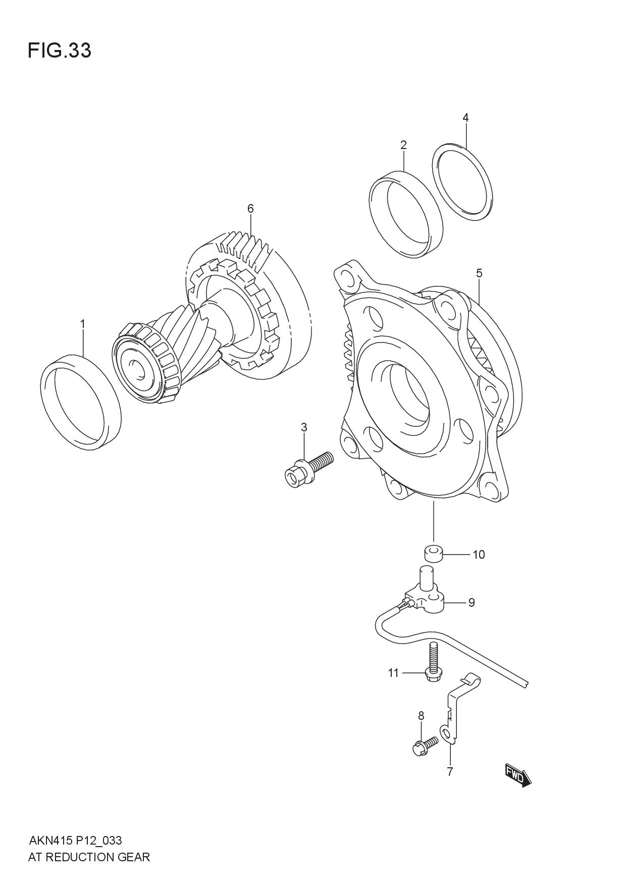 FIG.33 AT REDUCTION GEAR (6AT)
