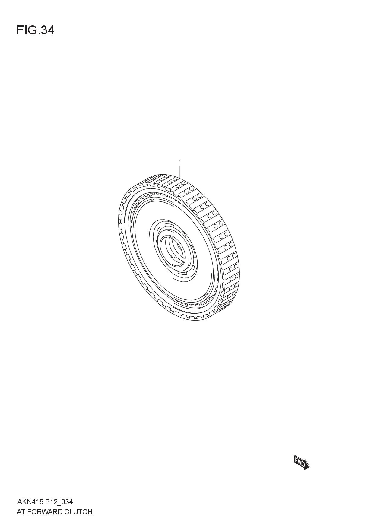 FIG.34 AT FORWARD CLUTCH (6AT)