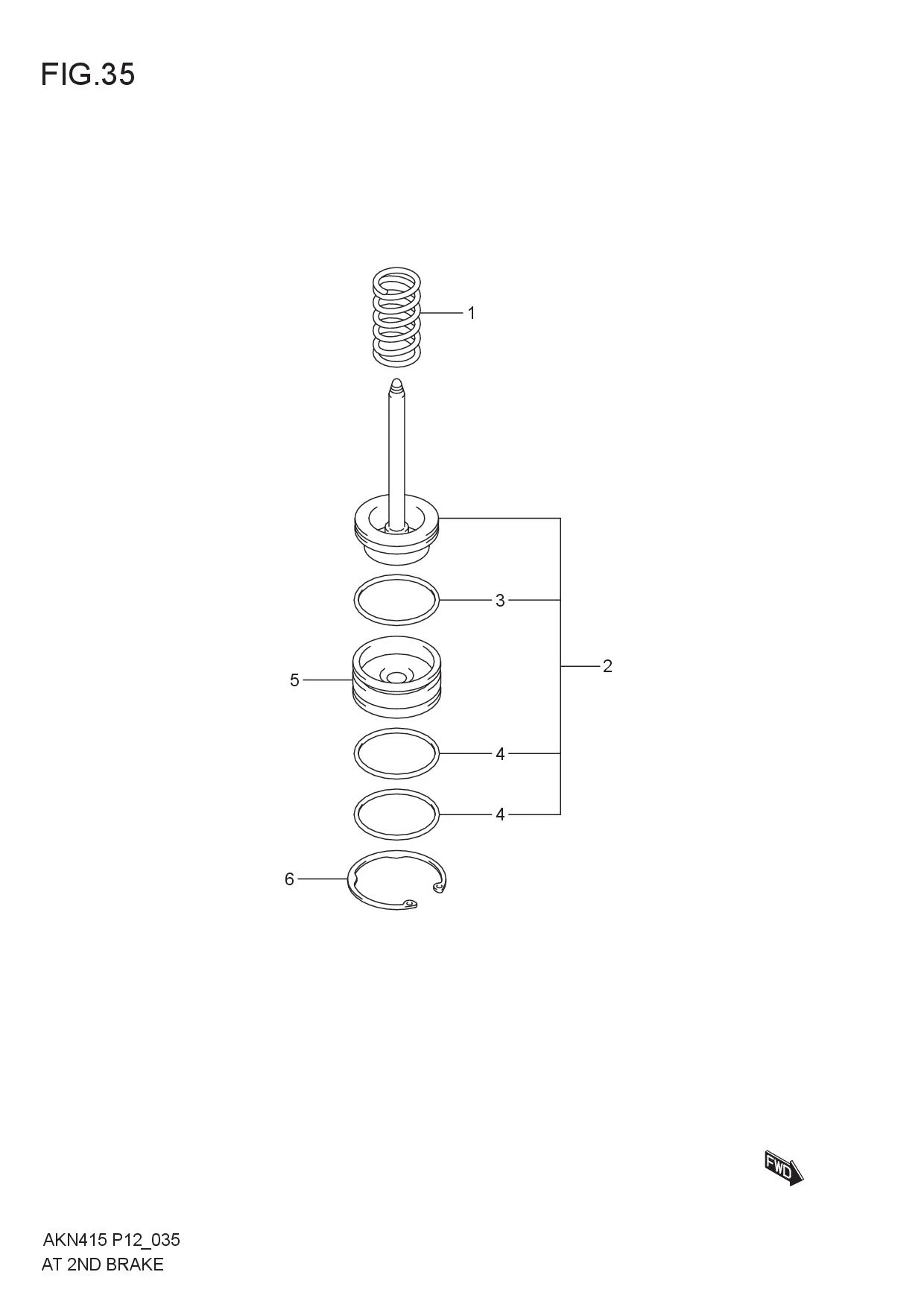 FIG.35 AT 2ND BRAKE (6AT)