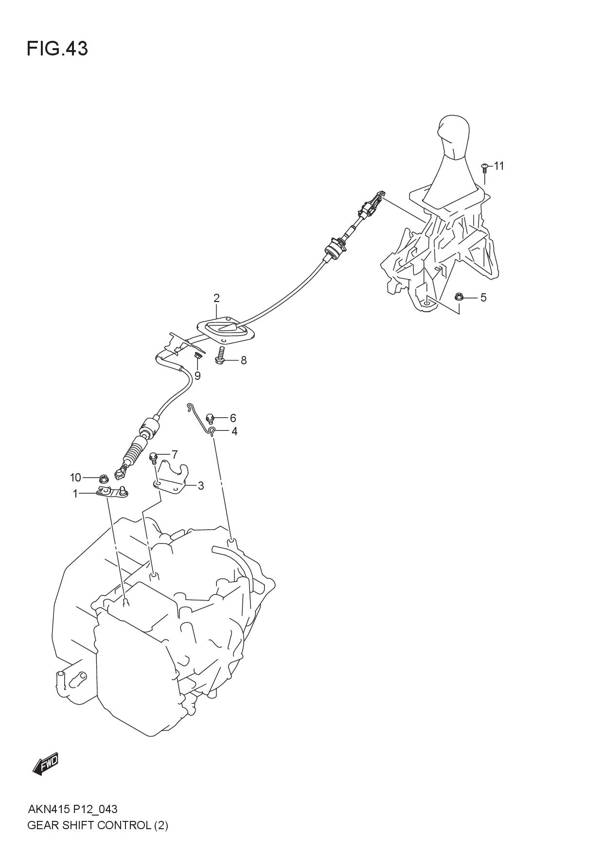 FIG.43 GEAR SHIFT CONTROL (6AT)