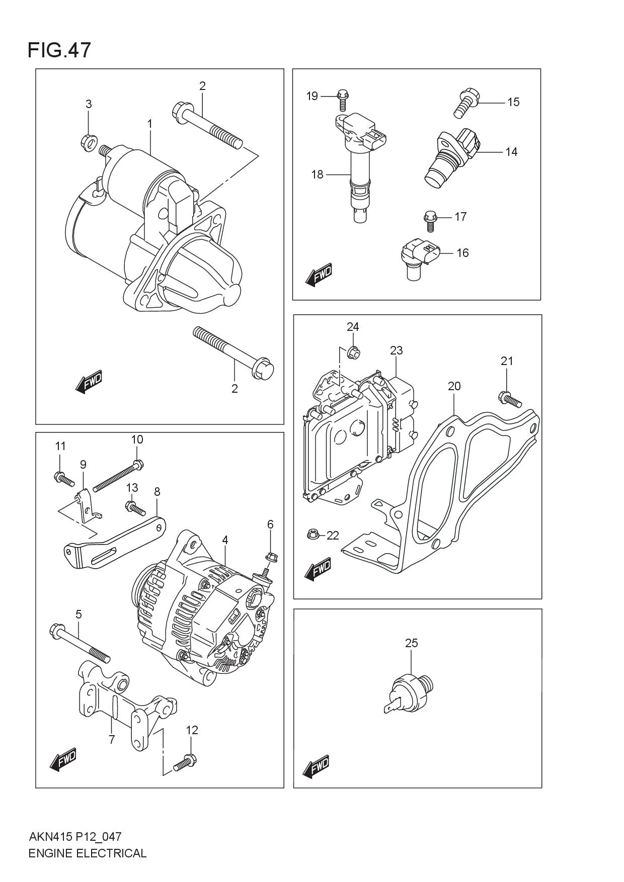 FIG.47 ENGINE ELECTRICAL