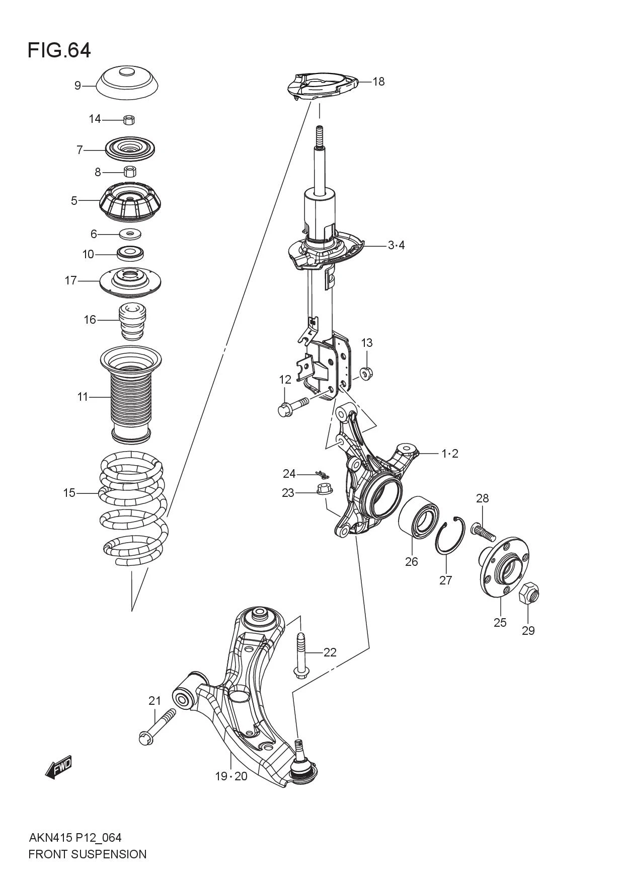 FIG.64 FRONT SUSPENSION