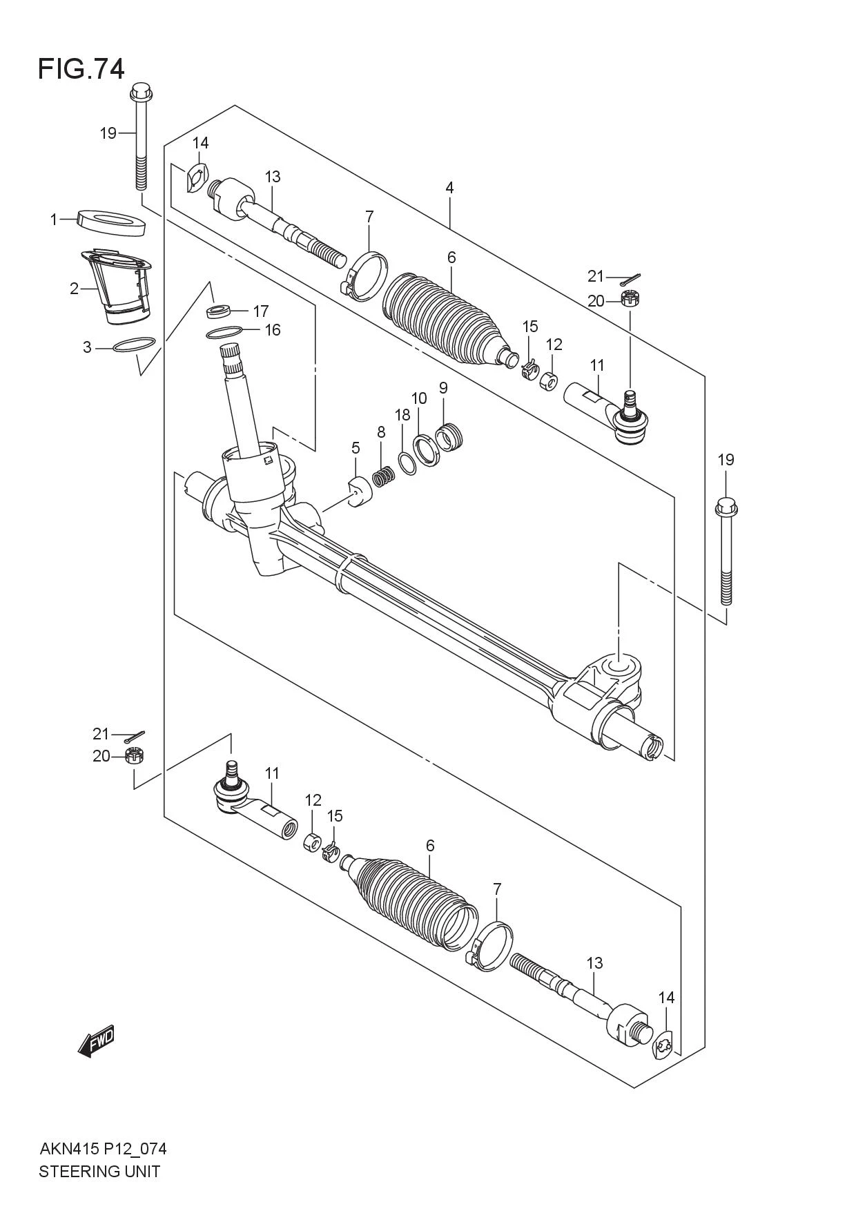 FIG.74 STEERING UNIT