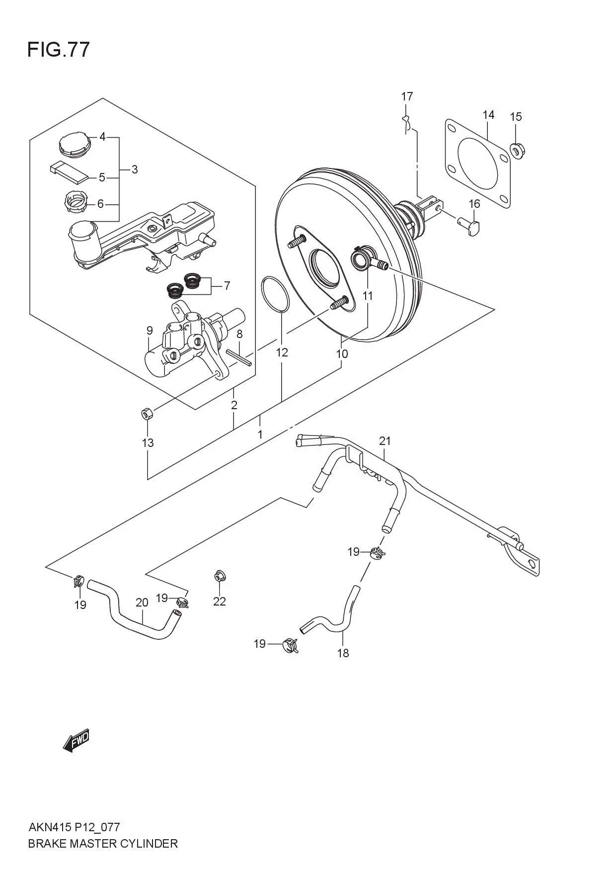 FIG.77 BRAKE MASTER CYLINDER