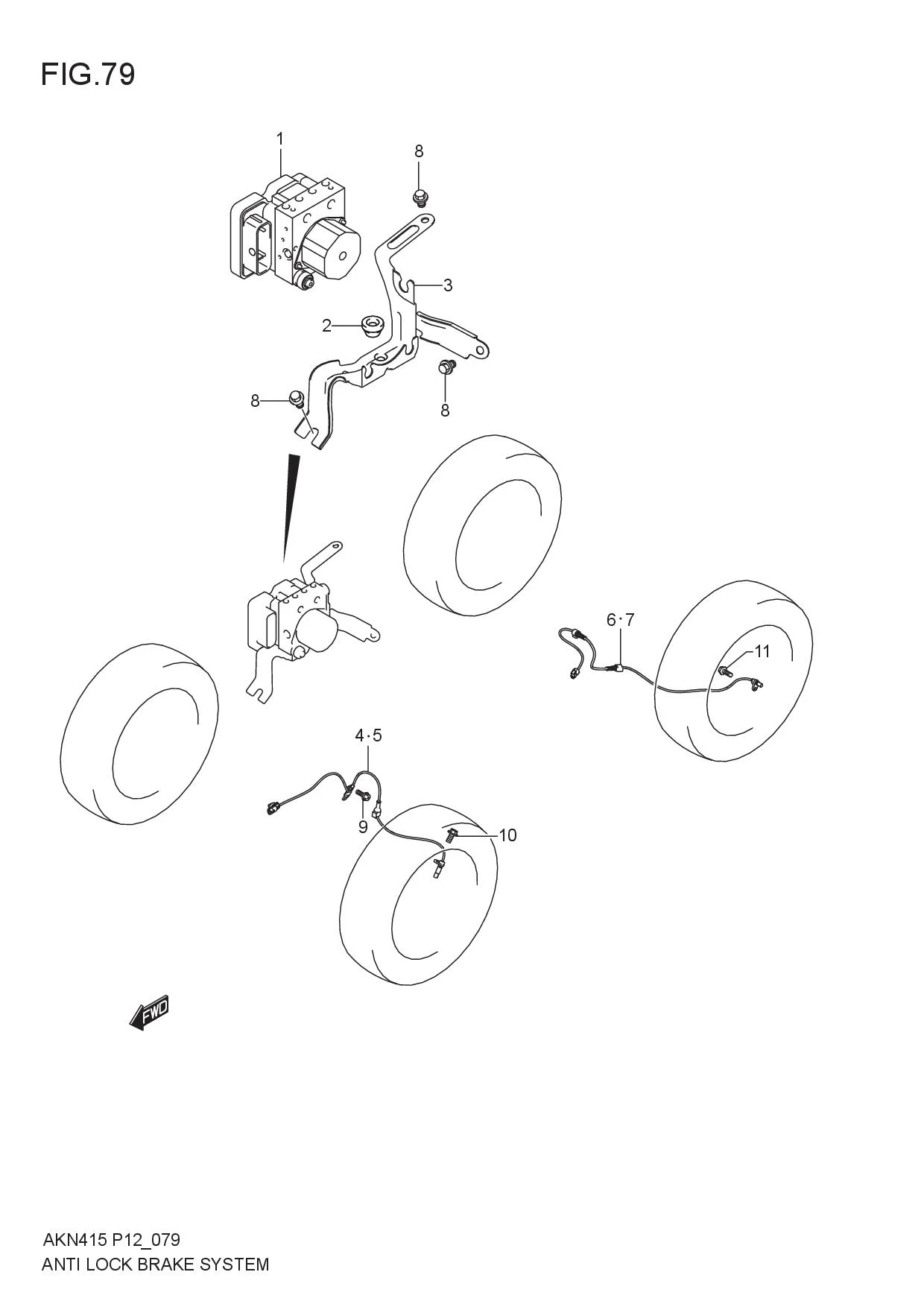 FIG.79 ANTILOCK BRAKE SYSTEM