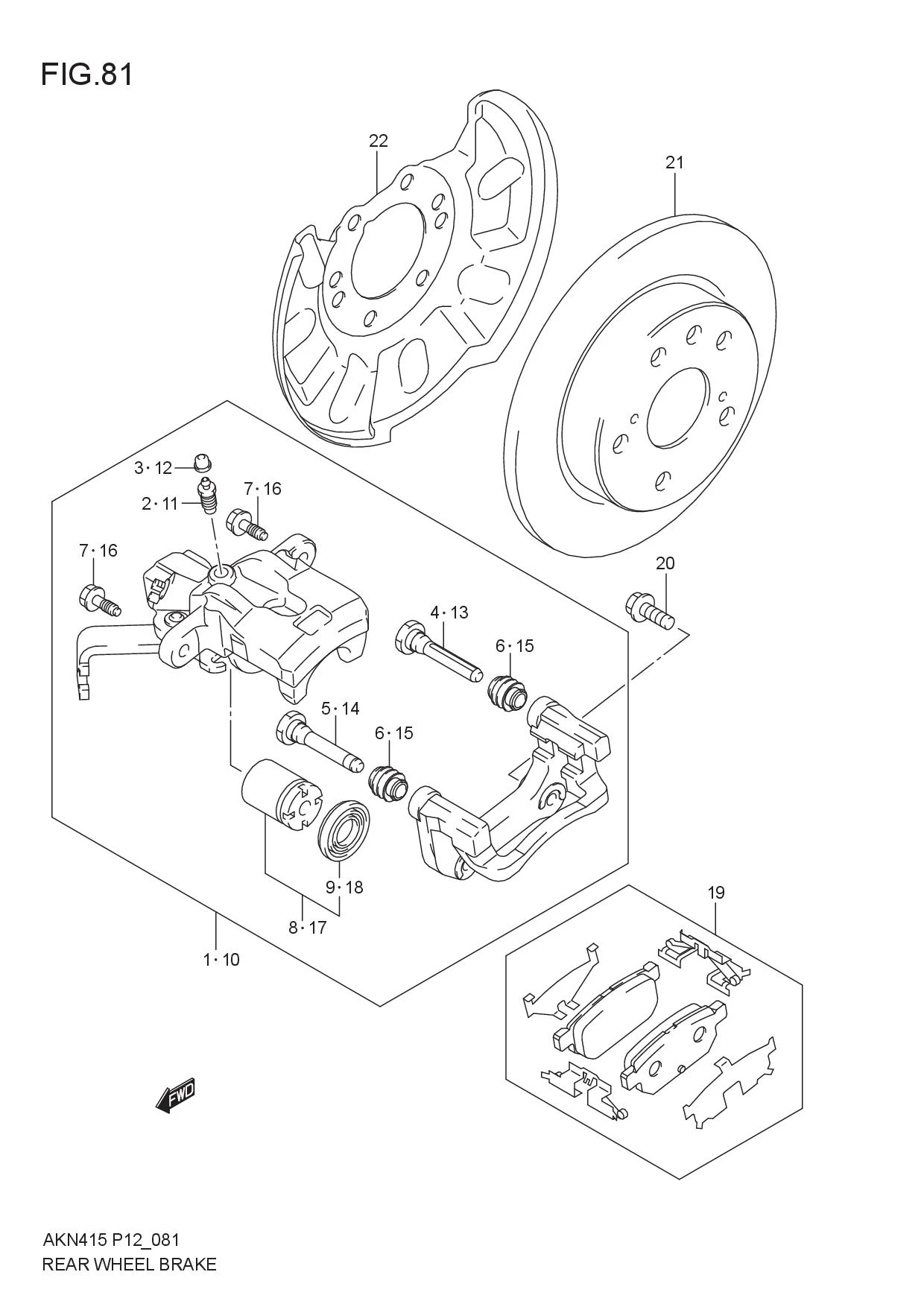 FIG.81 REAR WHEEL BRAKE