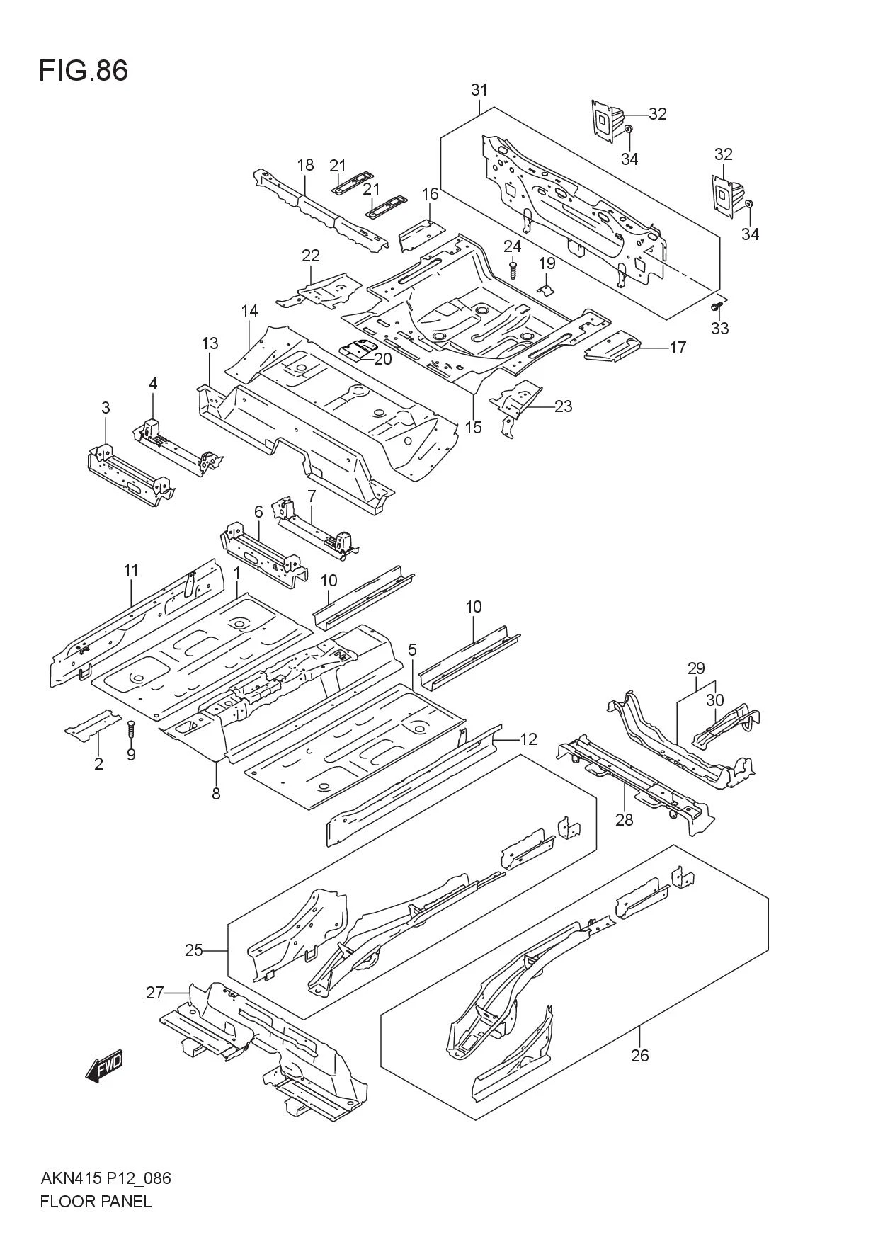 FIG.86 FLOOR PANEL