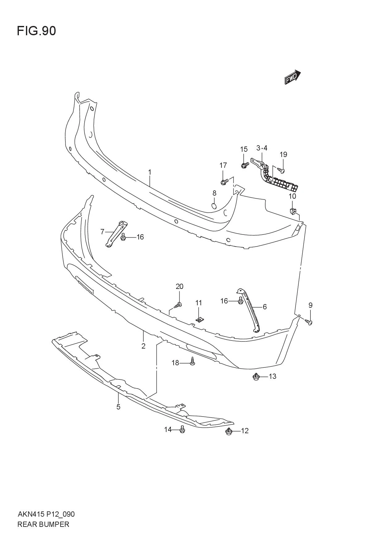 FIG.90 REAR BUMPER