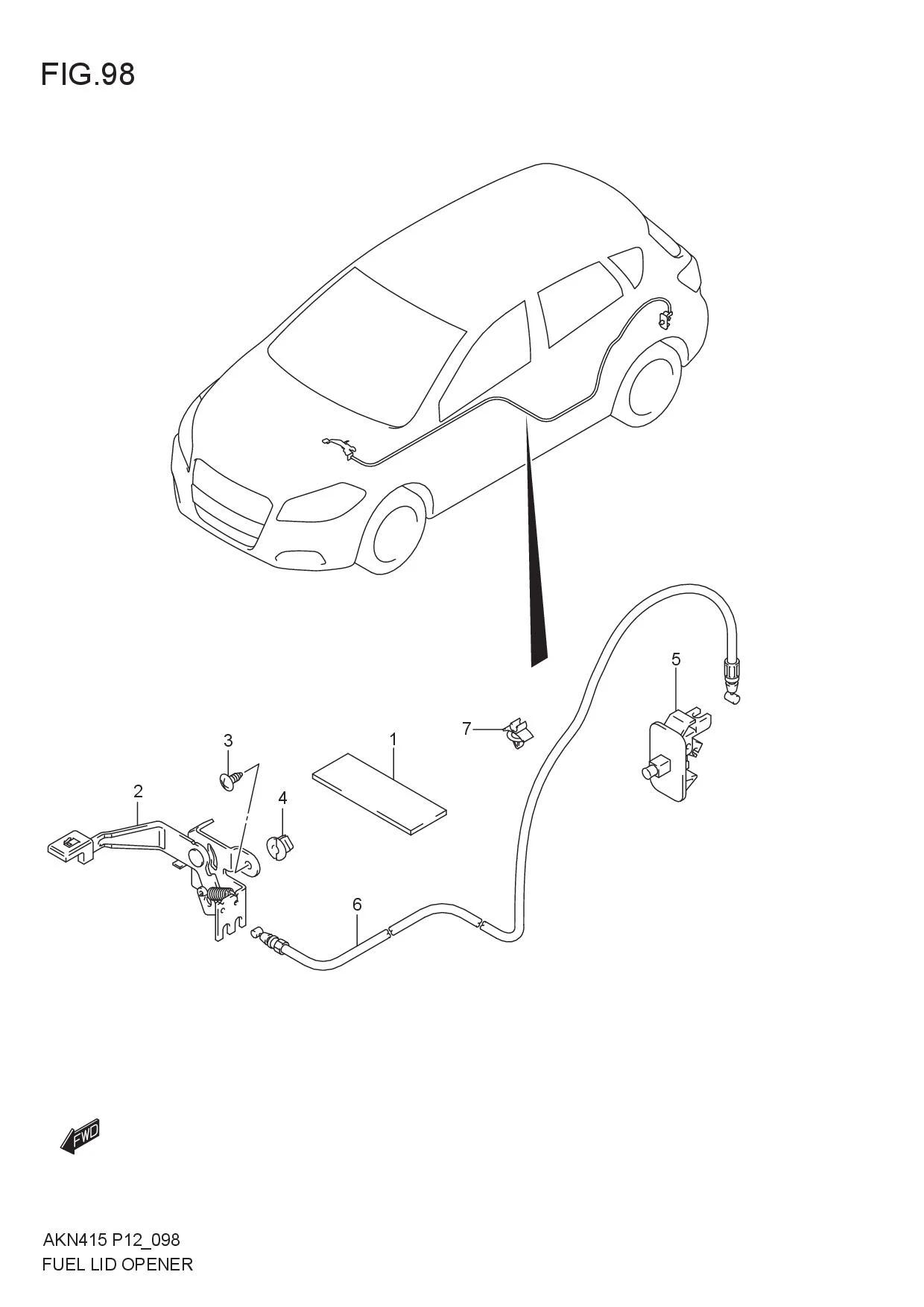 FIG.98 FUEL LID OPENER