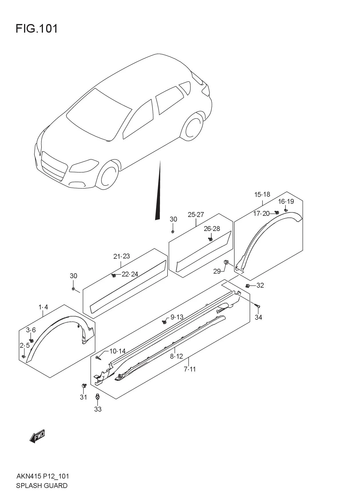 FIG.101 SPLASH GUARD