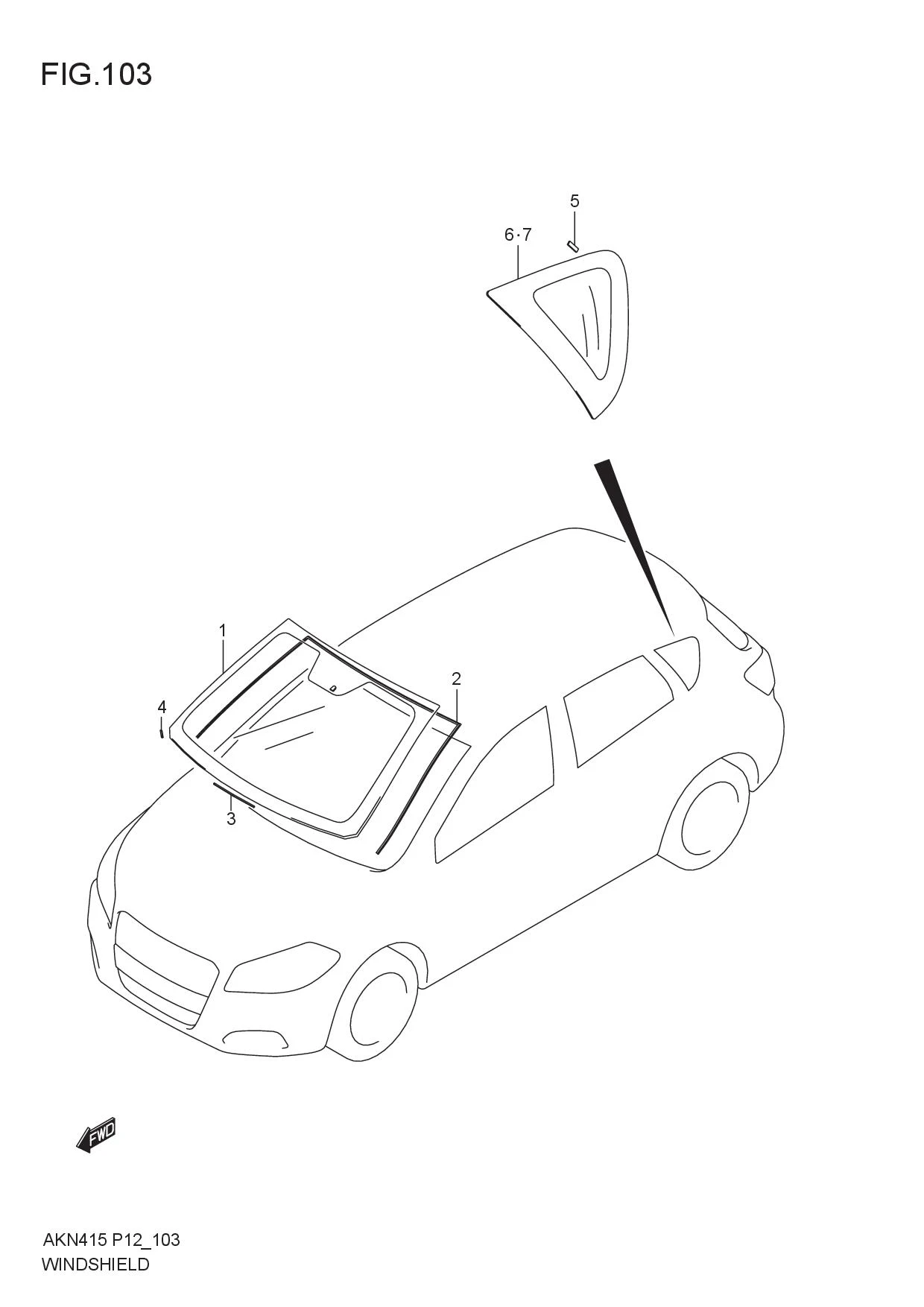 FIG.103 WINDSHIELD