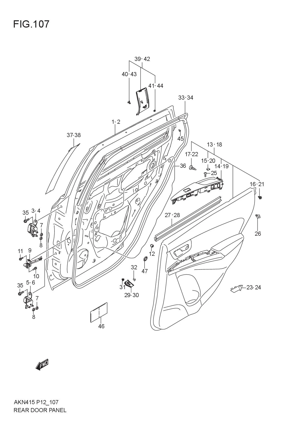 FIG.107 REAR DOOR PANEL