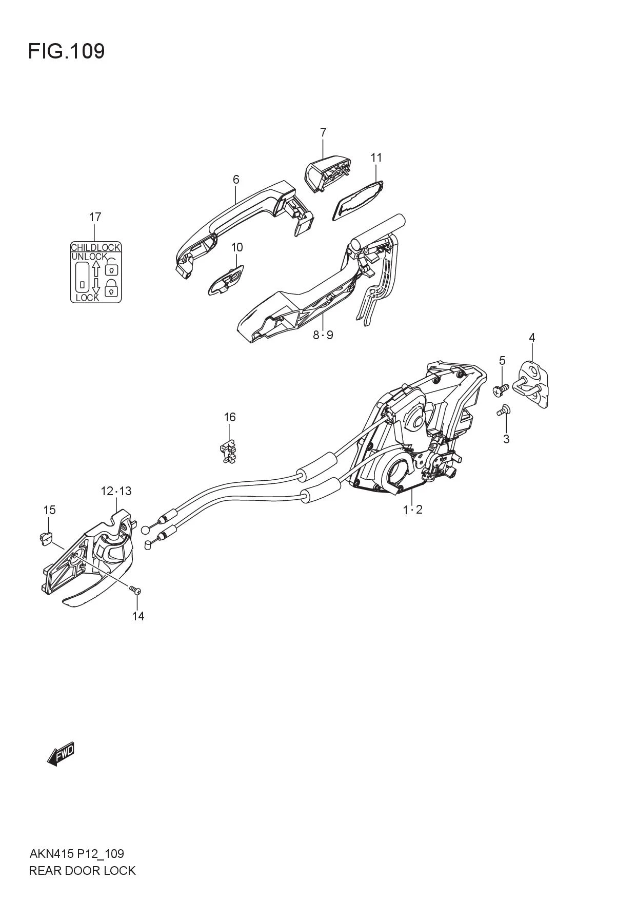 FIG.109 REAR DOOR LOCK