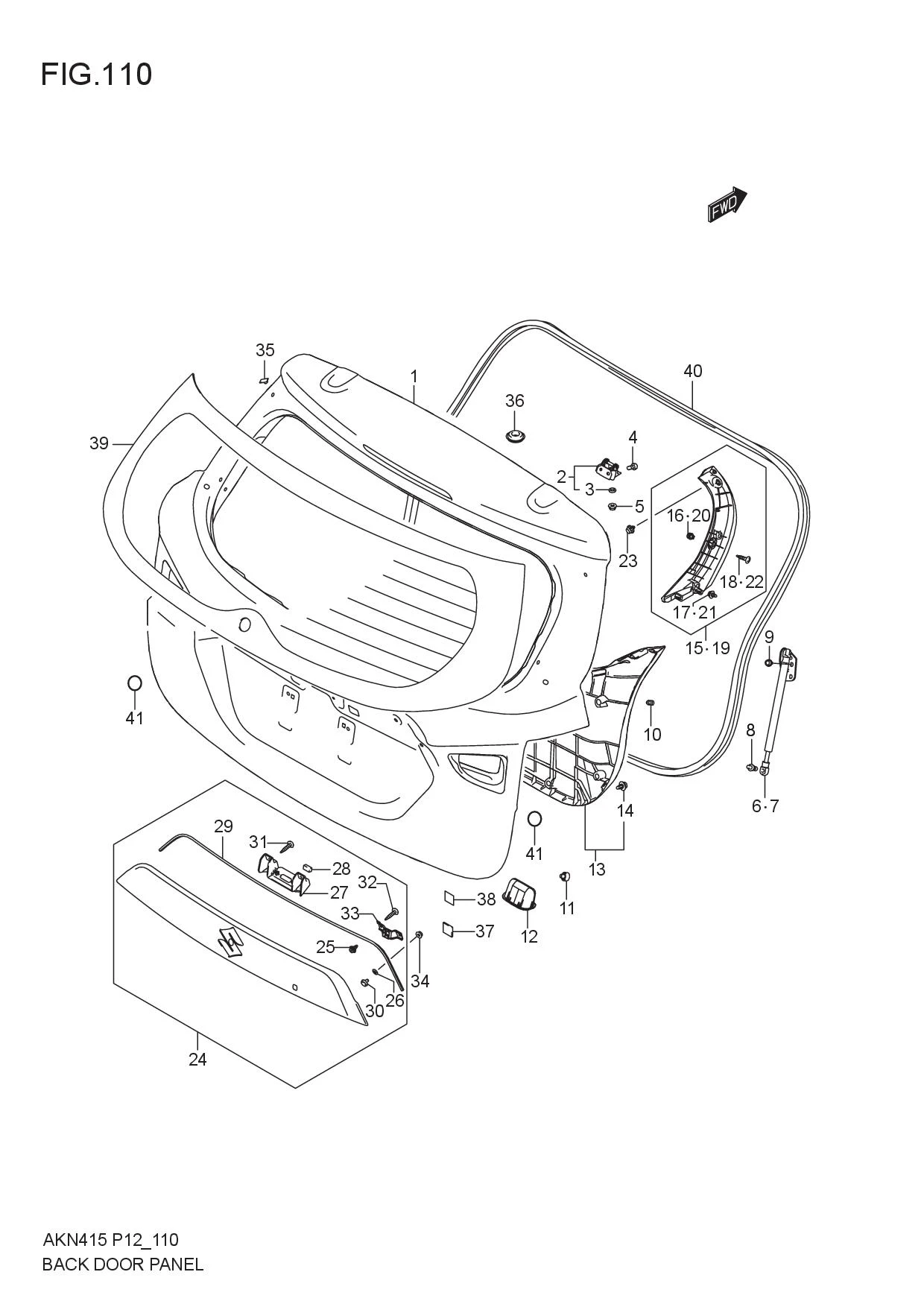 FIG.110 BACK DOOR PANEL