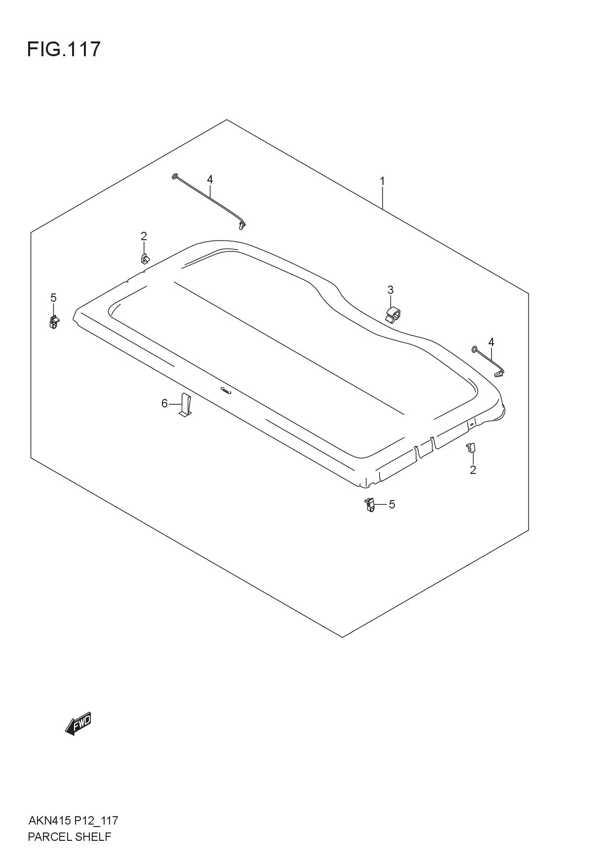 FIG.117 PARCEL SHELF