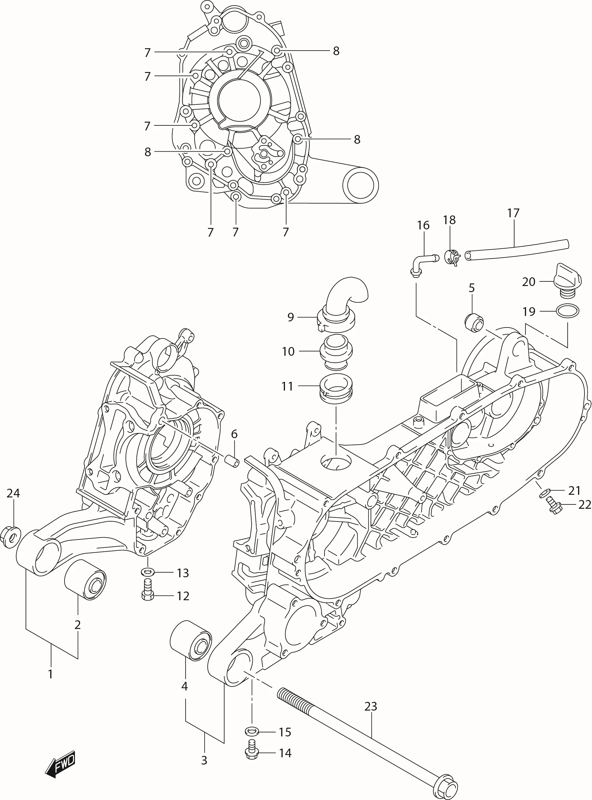 FIG.4 CRANKCASE