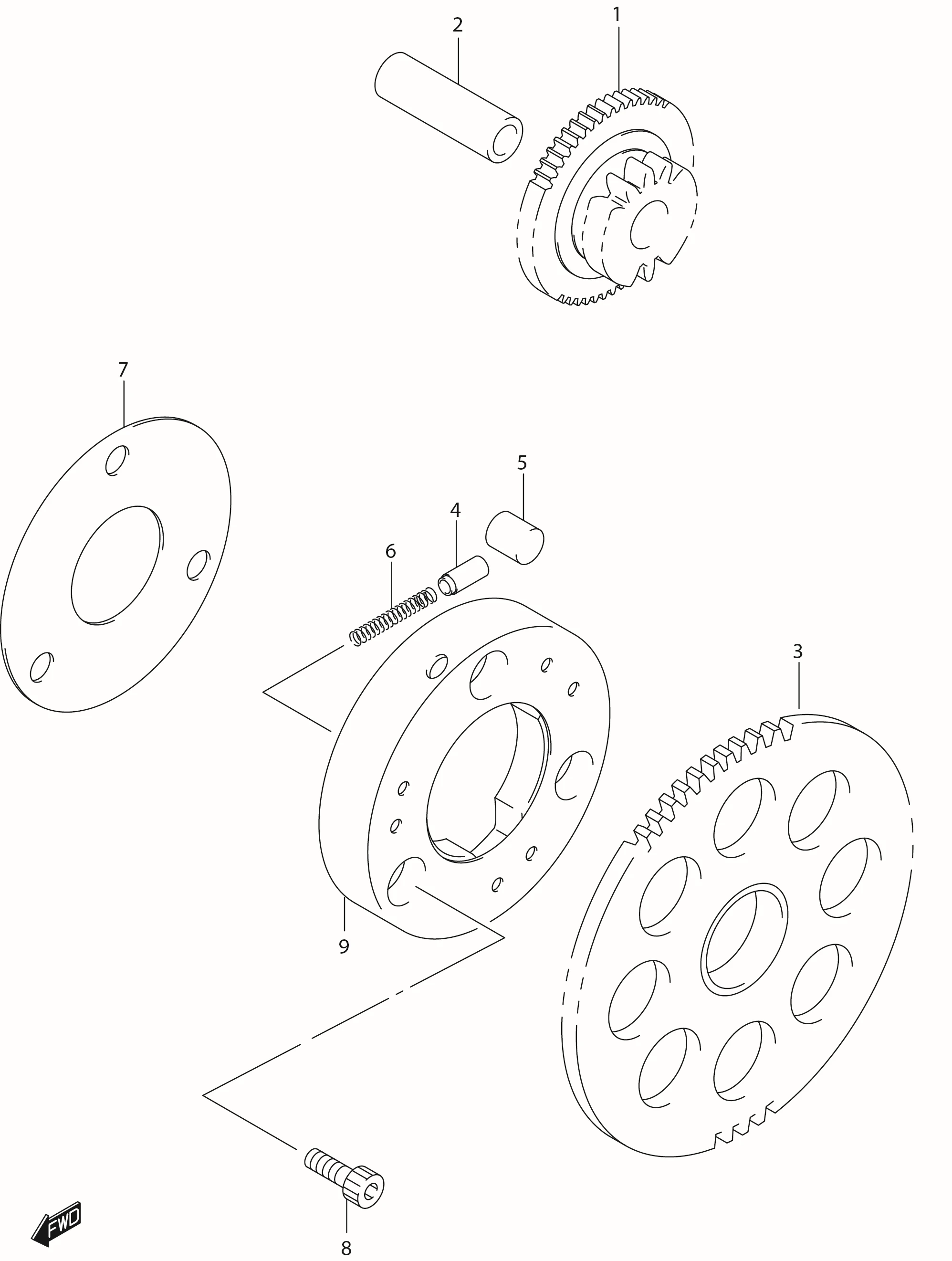 FIG.7 STARTER CLUTCH