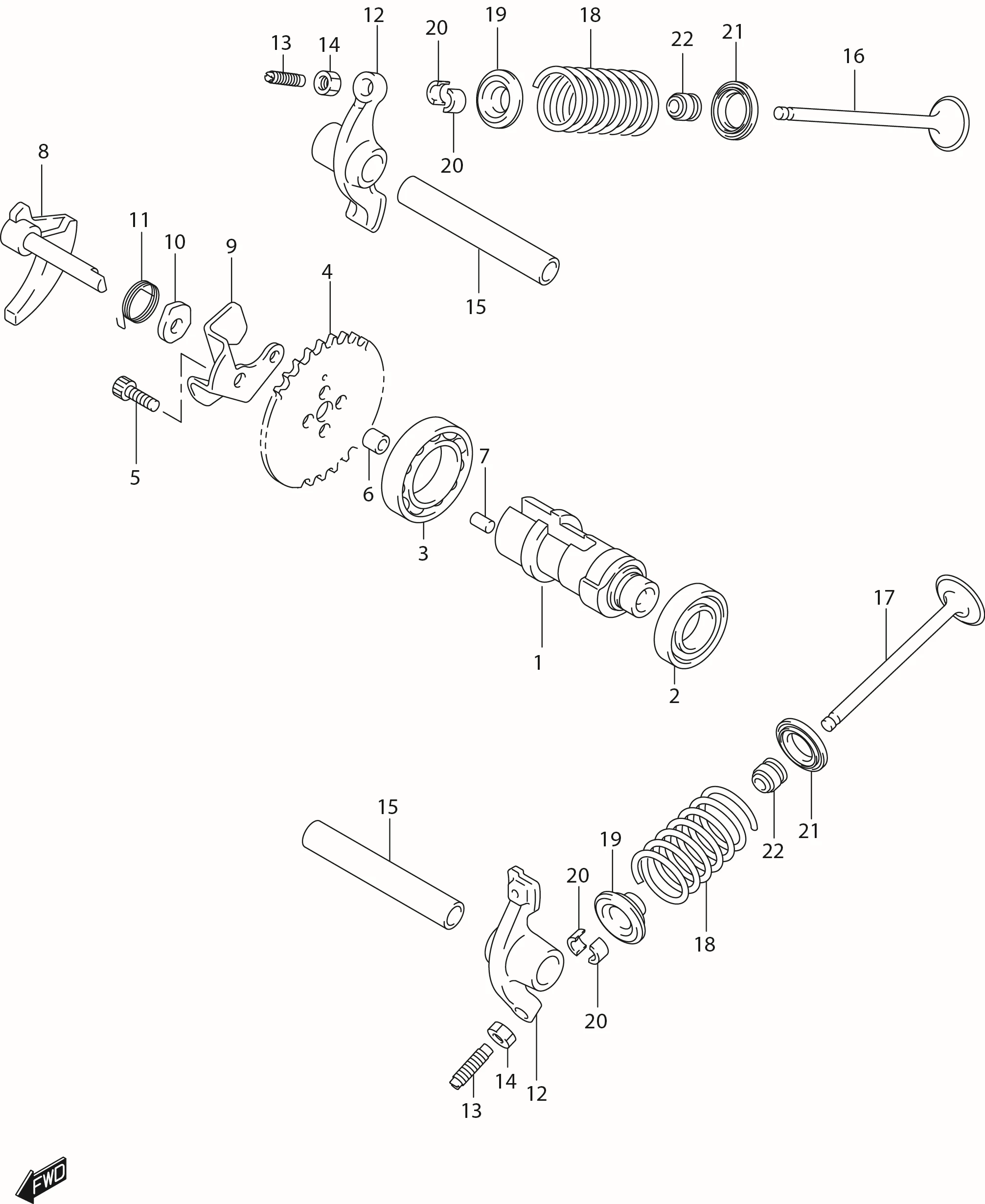 FIG.8 CAMSHAFT/VALVE