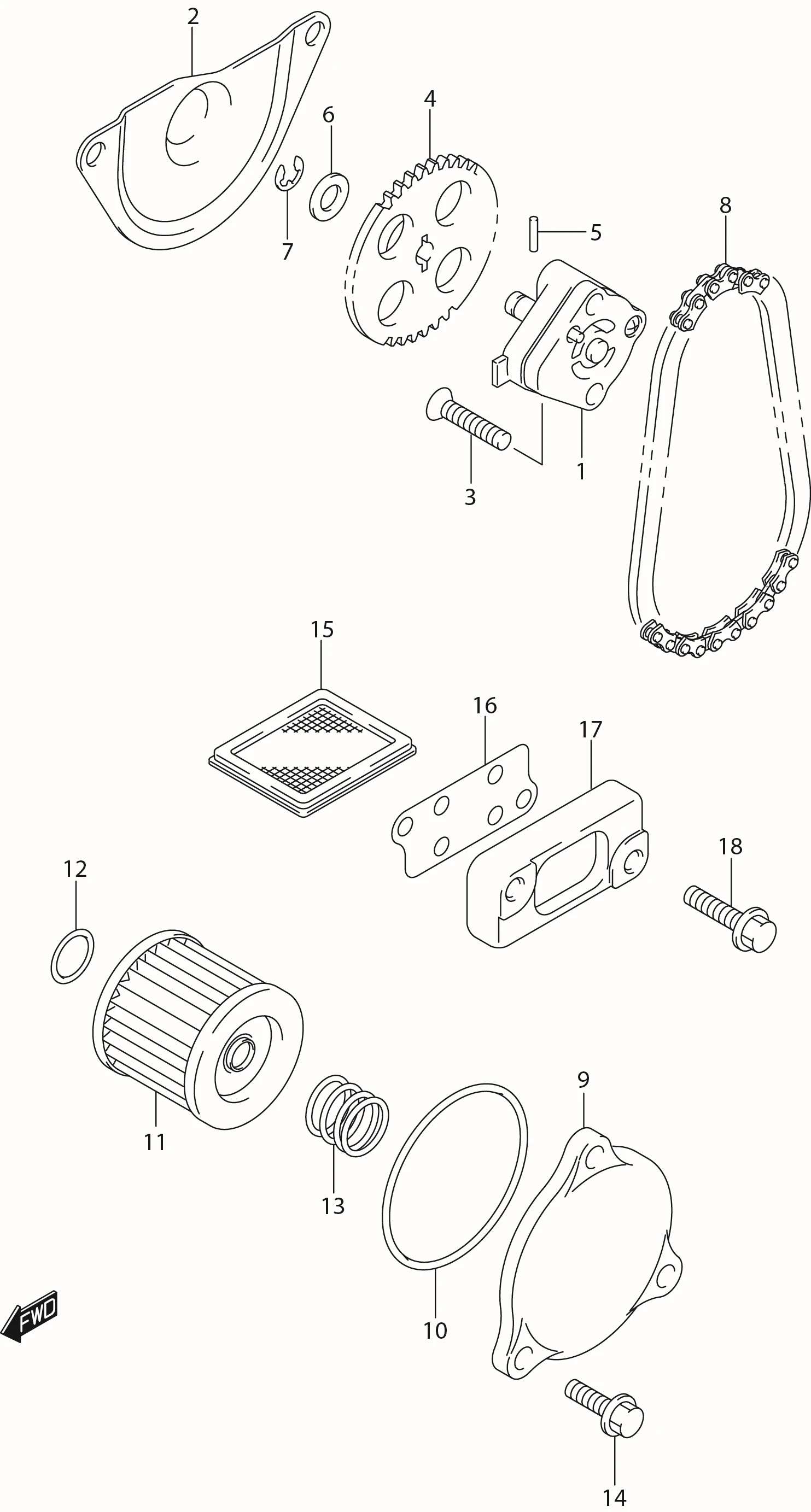 FIG.13 OIL PUMP
