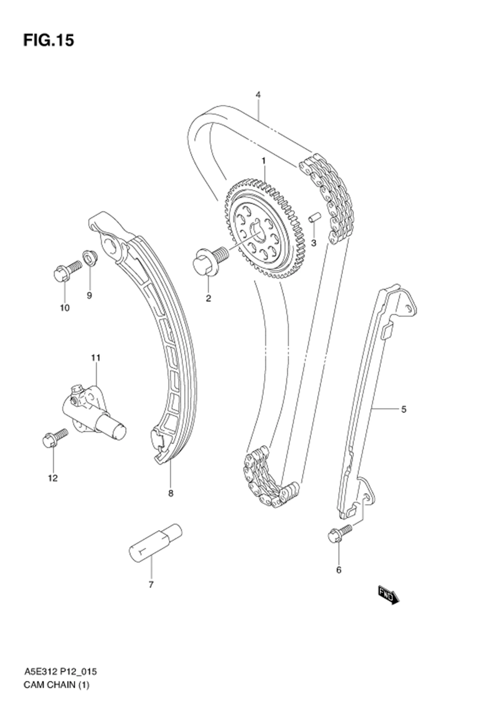 FIG.15 CAM CHAIN (TYPE 1)