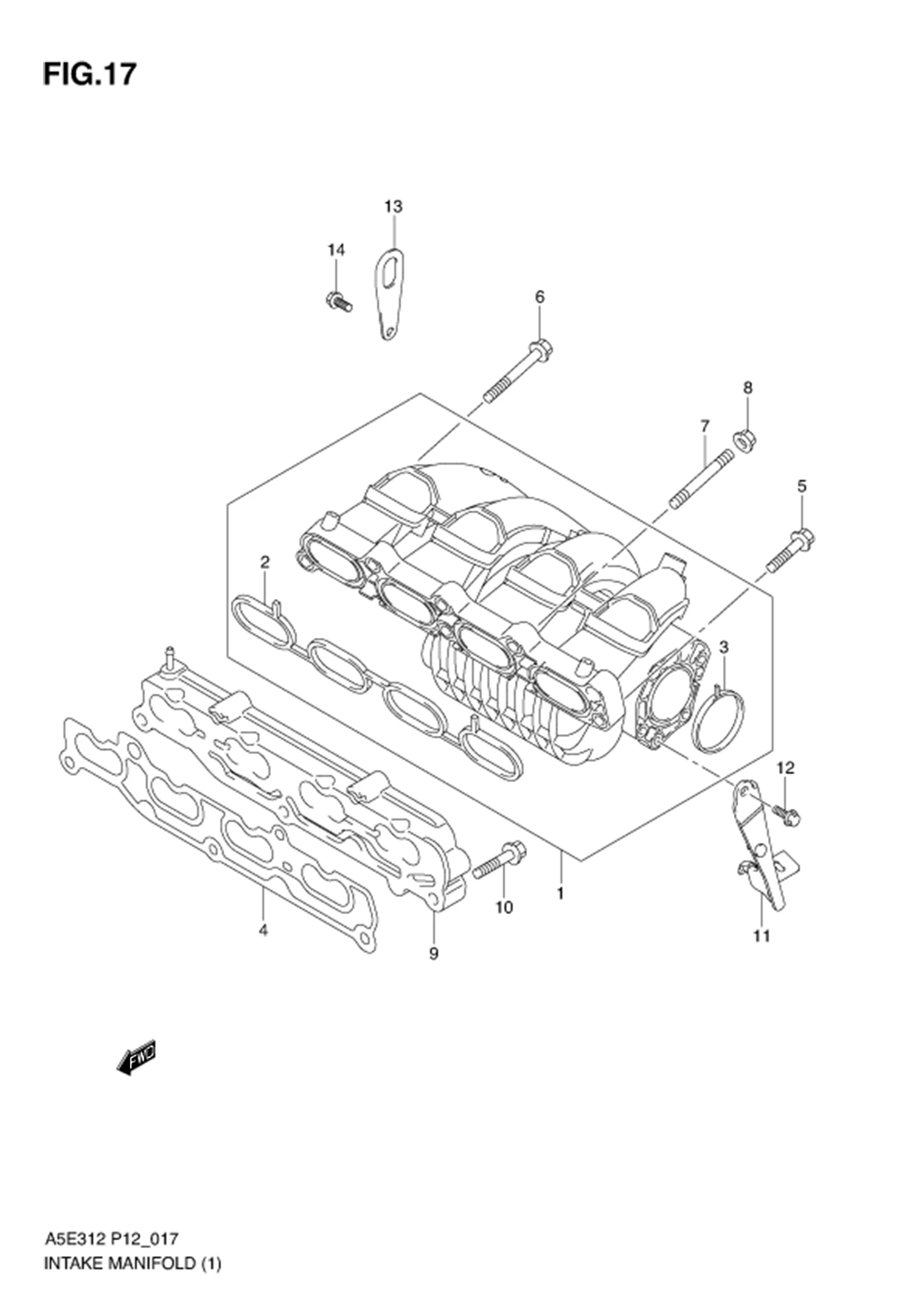 FIG.17 INTAKE MANIFOLD (TYPE 1)