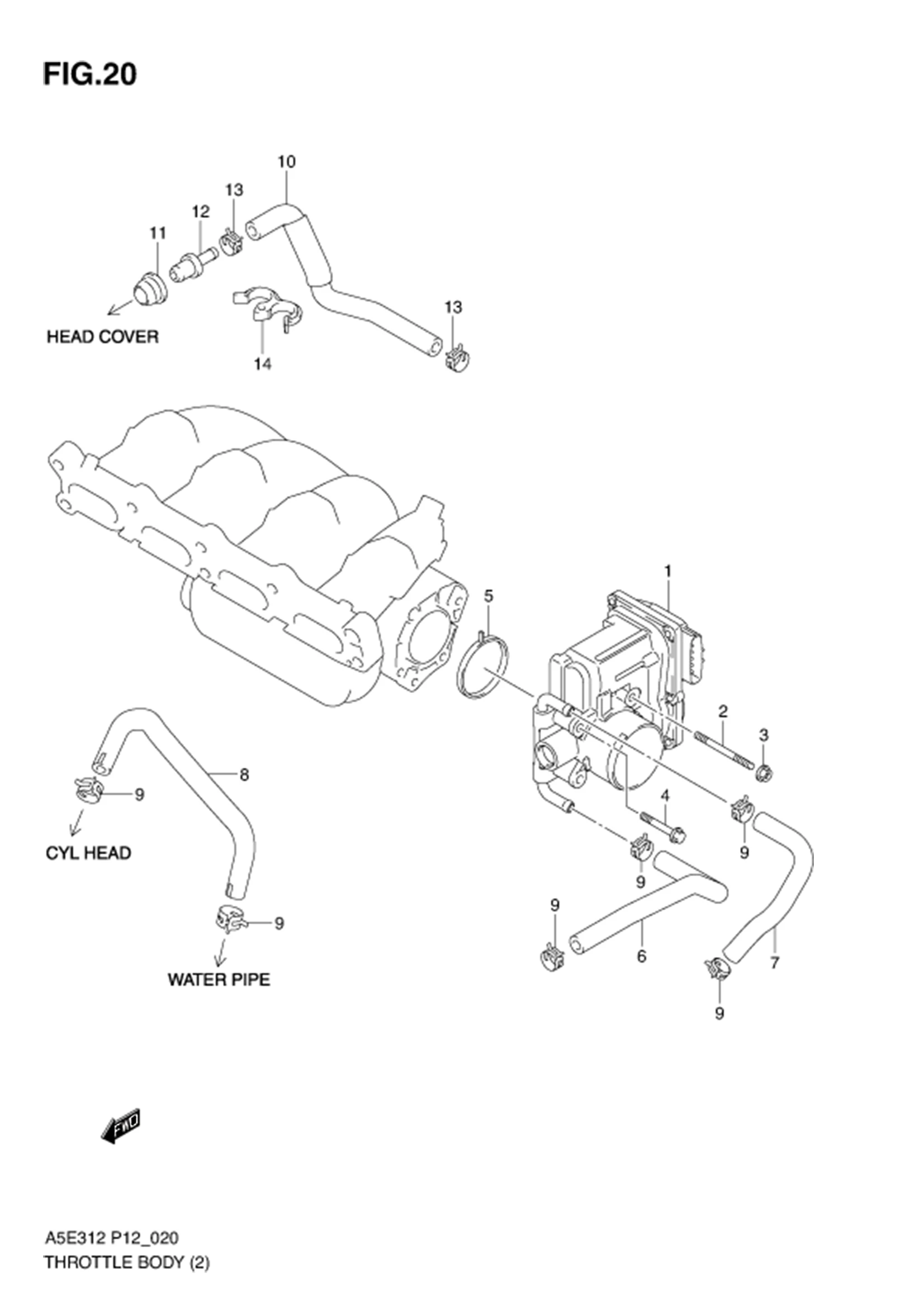 FIG.20 THROTTLE BODY (TYPE 2)