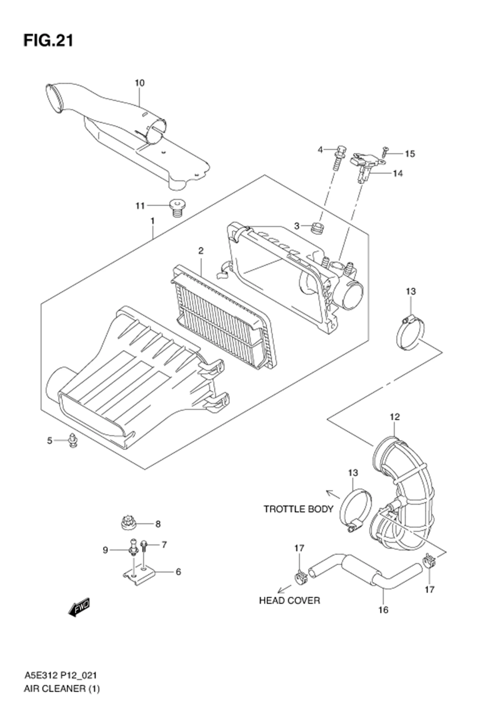 FIG.21 AIR CLEANER (TYPE 1)