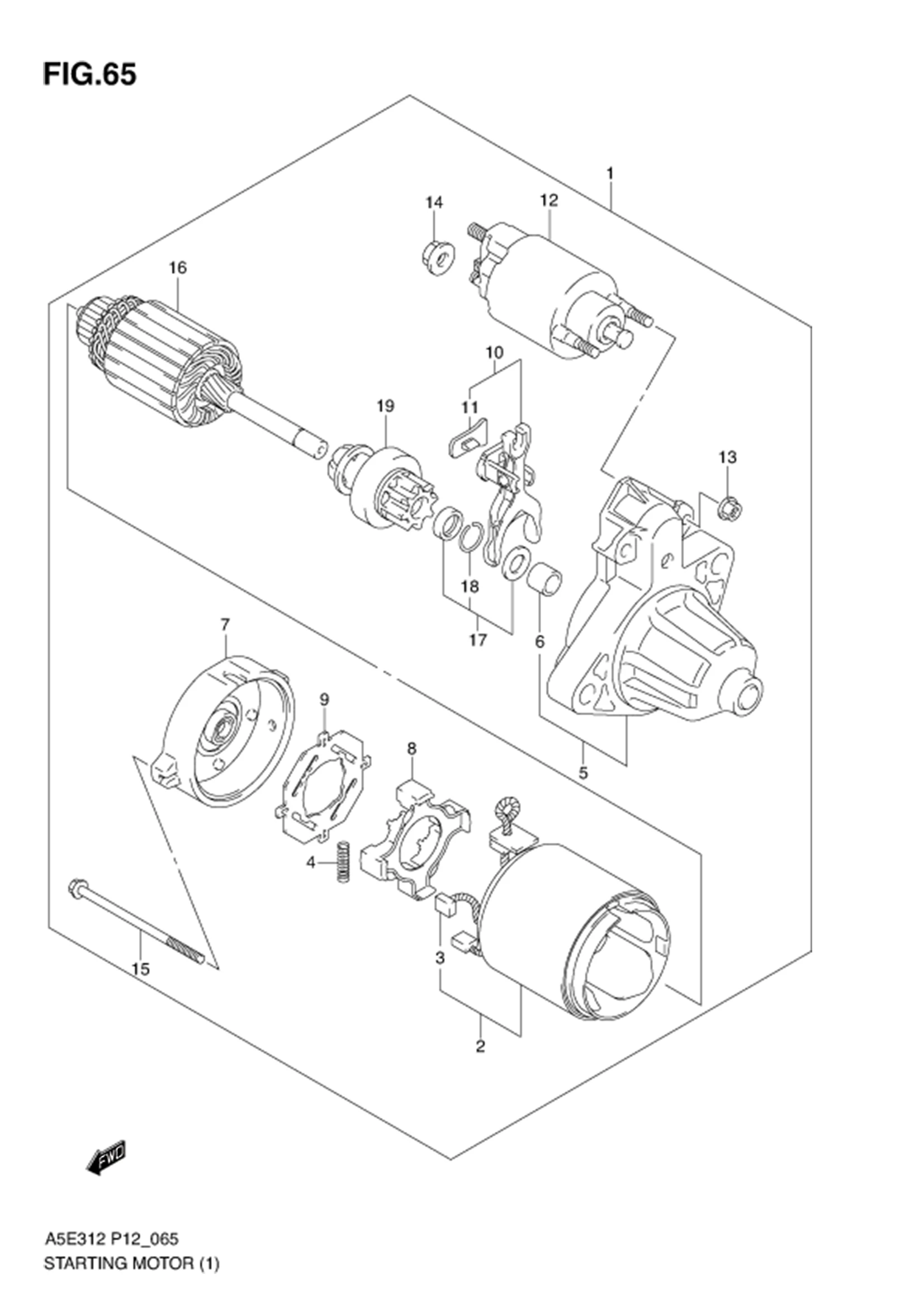 FIG.65 STARTING MOTOR (MT)