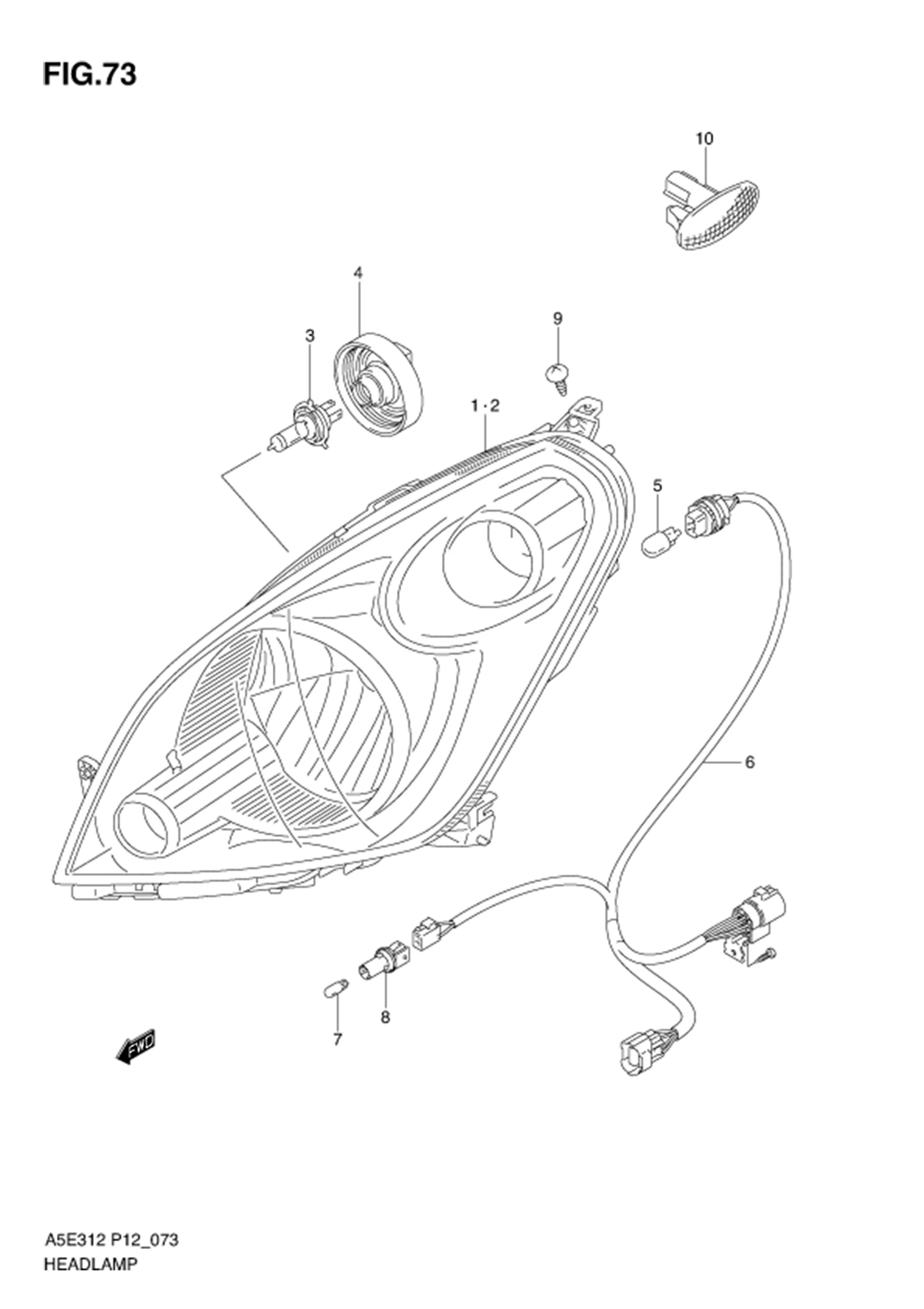 FIG.73 HEADLAMP
