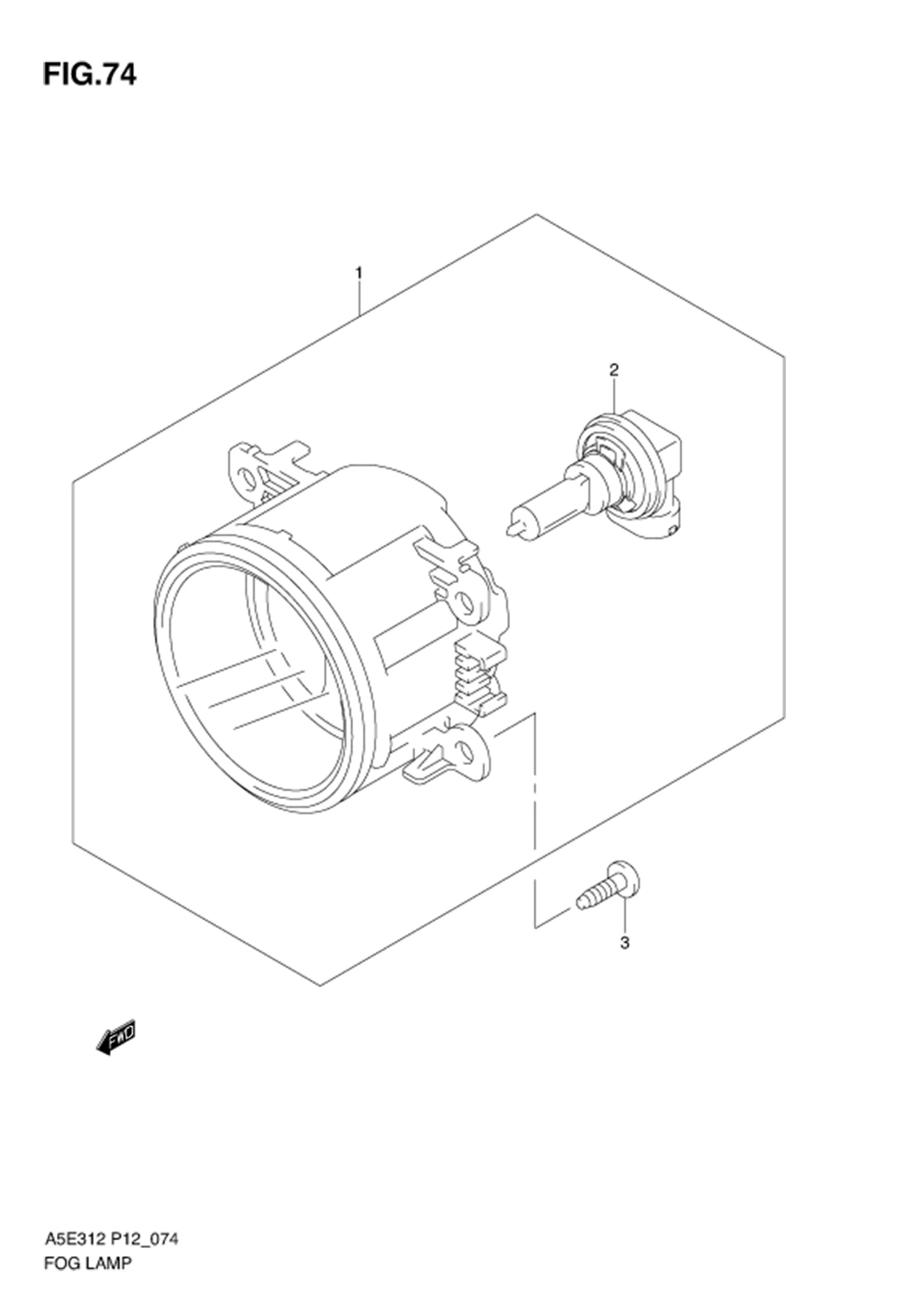 FIG.74 FRONT FOG LAMP