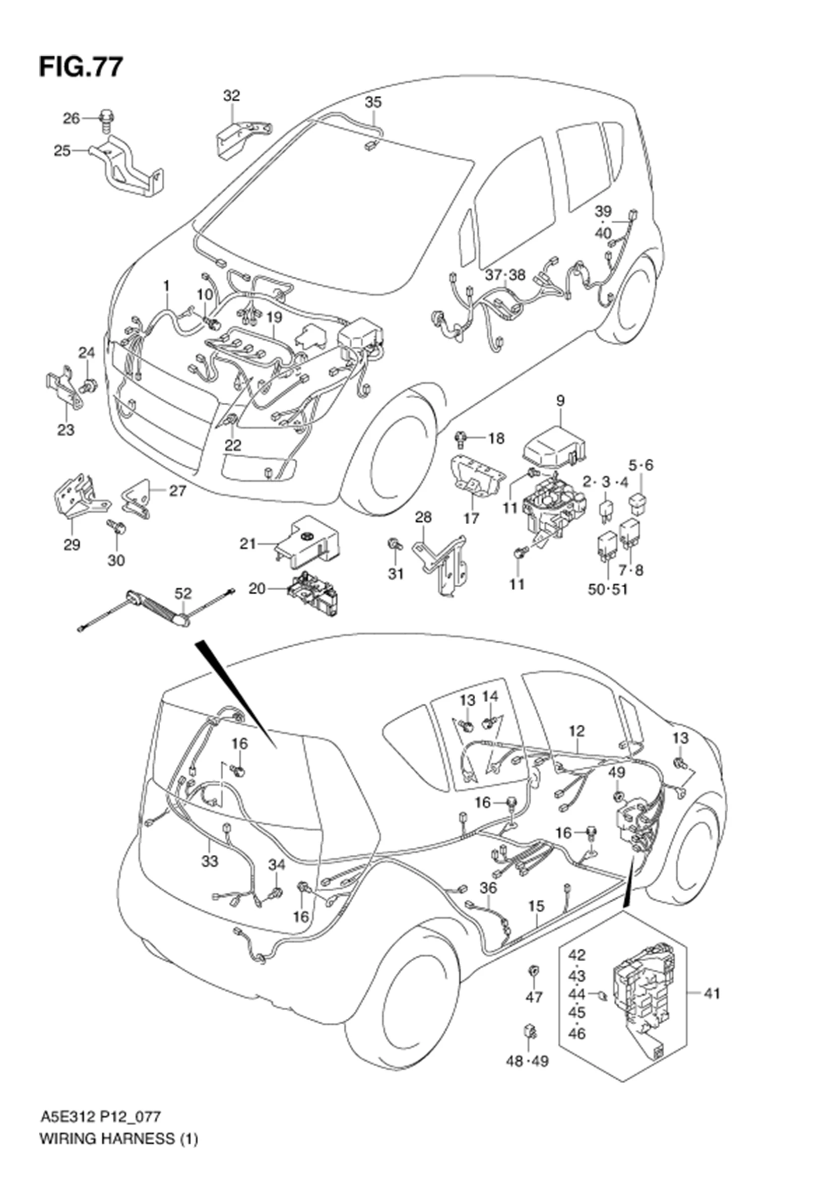 FIG.77 WIRING HARNESS (TYPE 1)