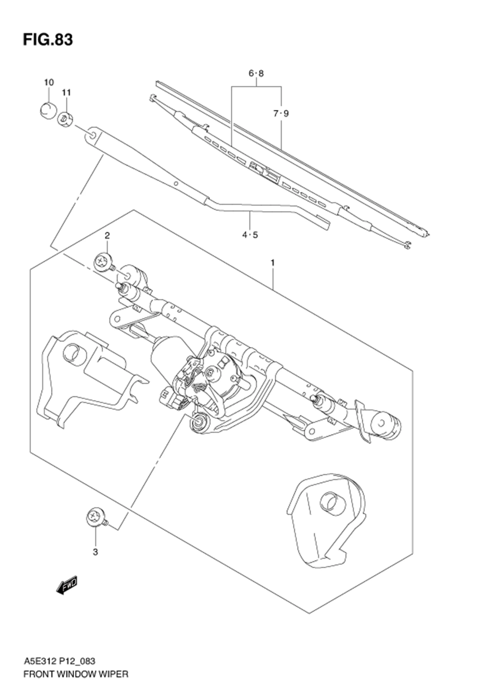 FIG.83 FRONT WINDOW WIPER