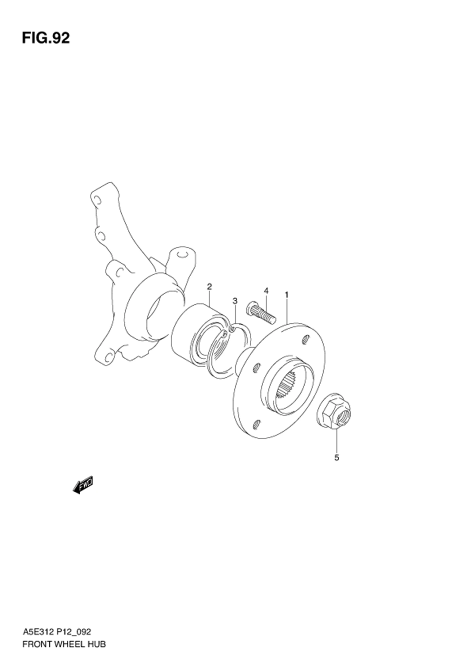 FIG.92 FRONT WHEEL HUB