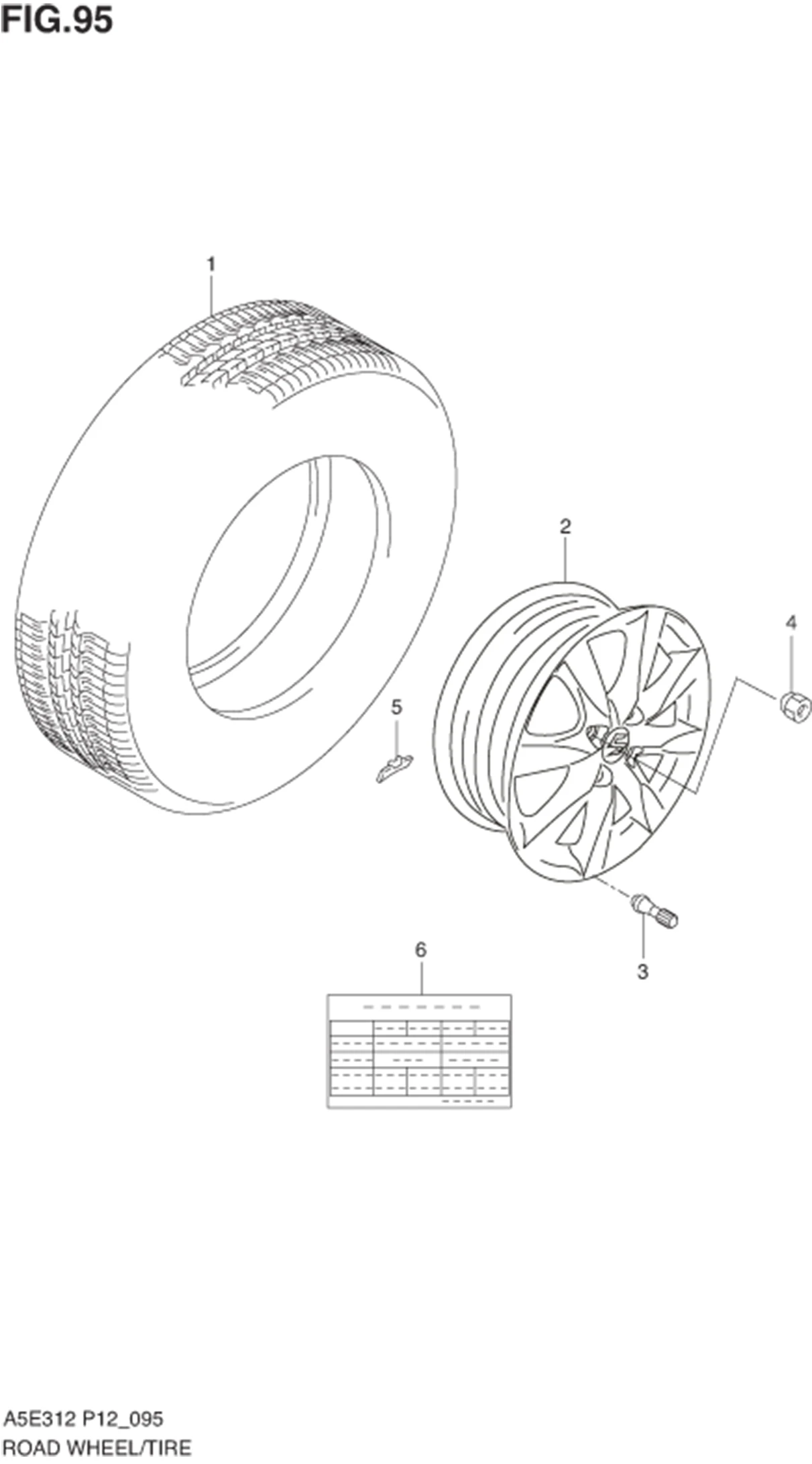 FIG.95 ROAD WHEEL/TIRE