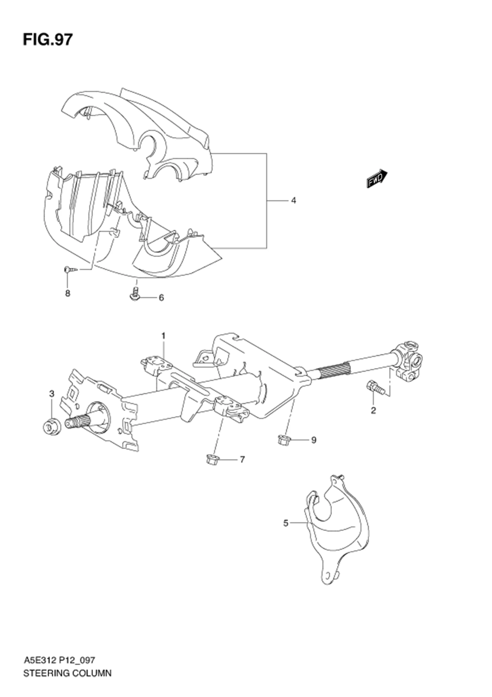FIG.97 STEERING COLUMN