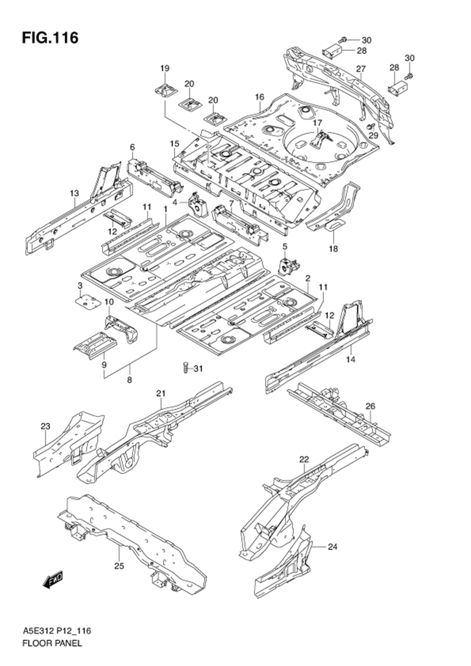 FIG.116 FLOOR PANEL