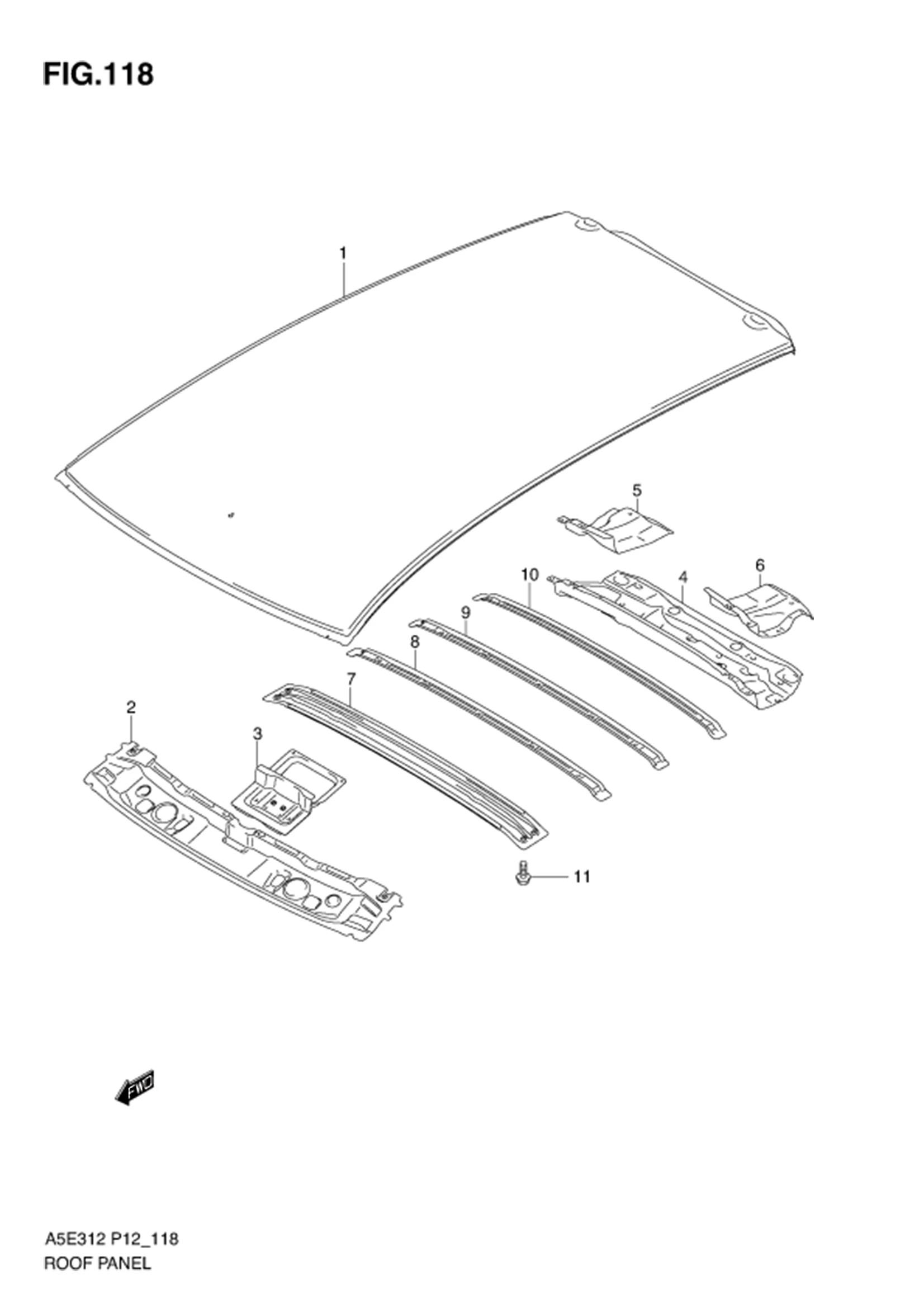 FIG.118 ROOF PANEL