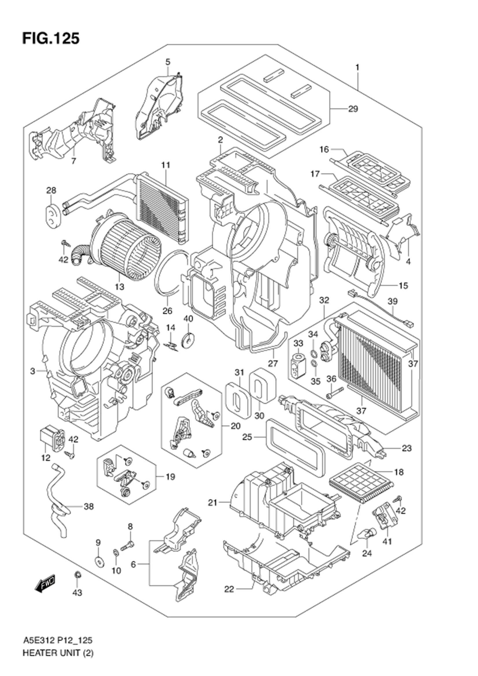 FIG.125 HEATER UNIT (FROM 2012-11)