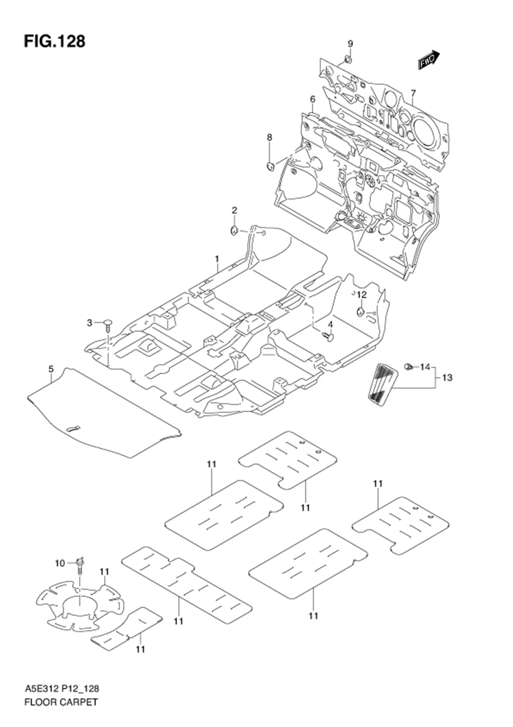 FIG.128 FLOOR CARPET