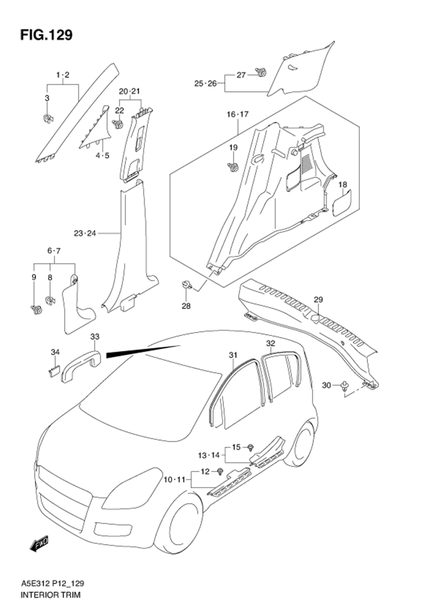 FIG.129 INTERIOR TRIM